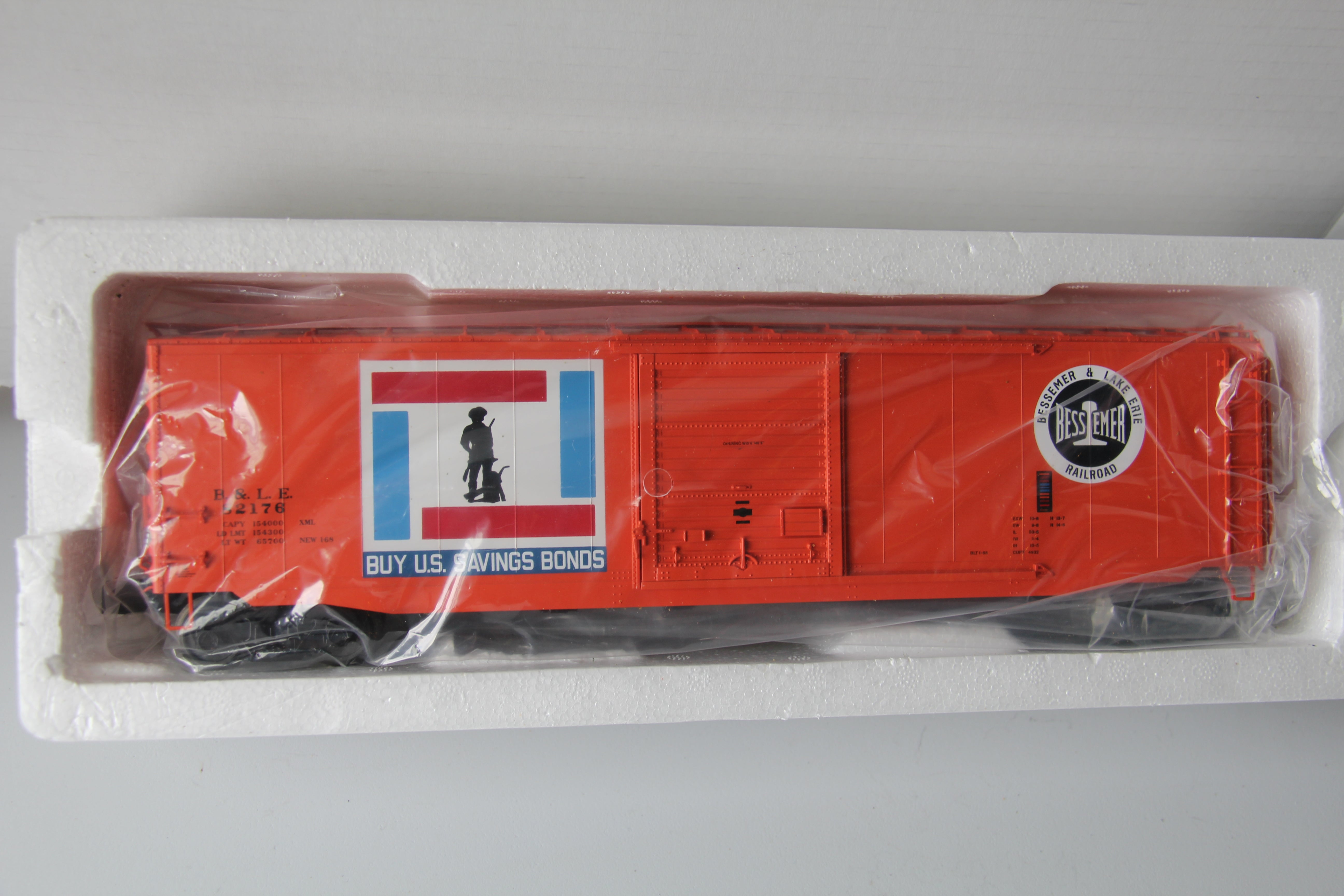 MTH 20-93667 Bessemer & Lake Erie #82176-50' PS-1 Box Car w/ Youngstown Door-Second hand-M2537