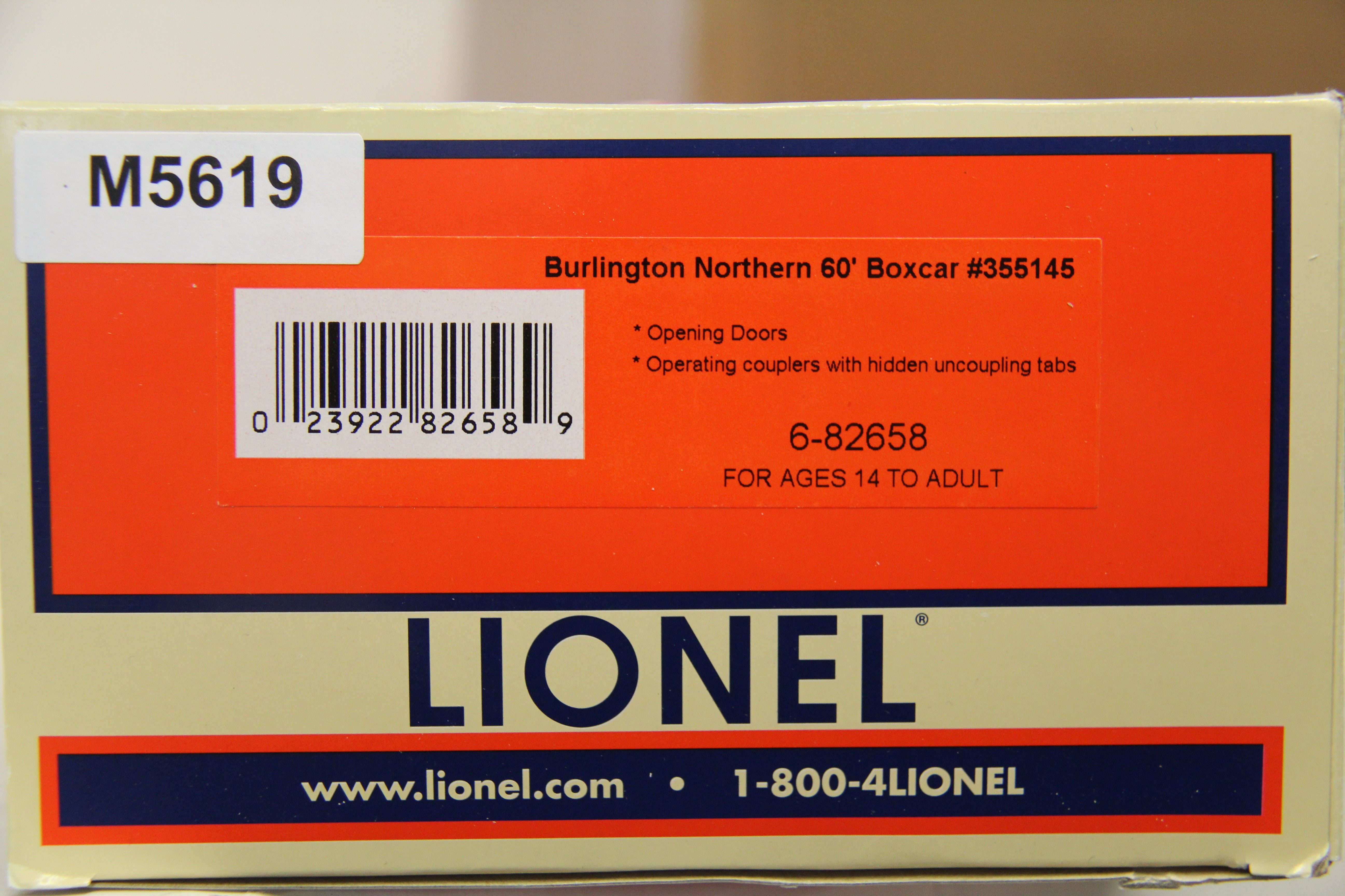 Lionel 6-82658 Burlington Northern 60' Boxcar #355145-Second hand-M5619