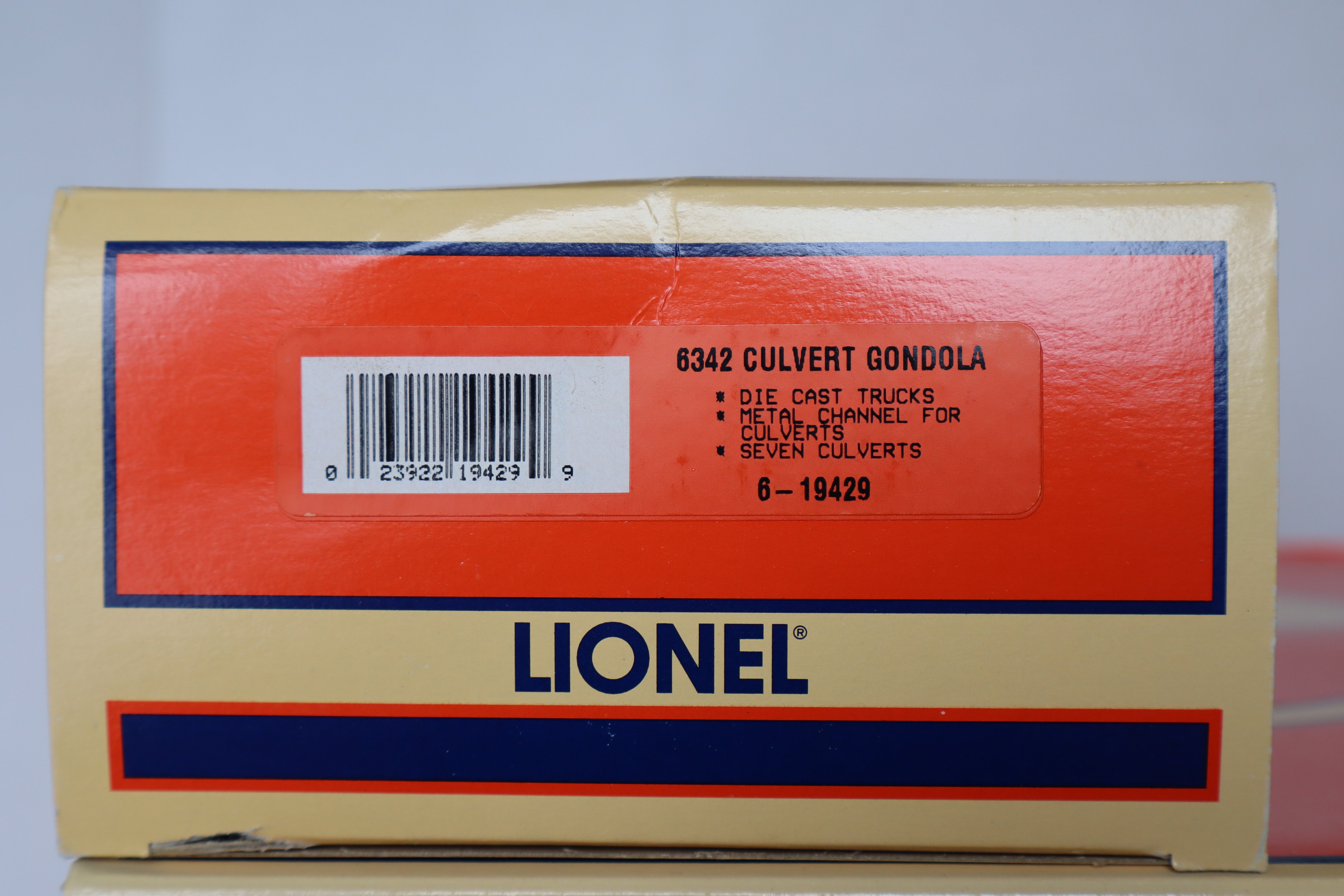 Lionel 6-12983 Culvert UnLoader CONVENTIONAL & 6-19429 -6342 Culvert Red Gondola & 6-12982 Culvert Loader 3 Set-Second hand-M8240