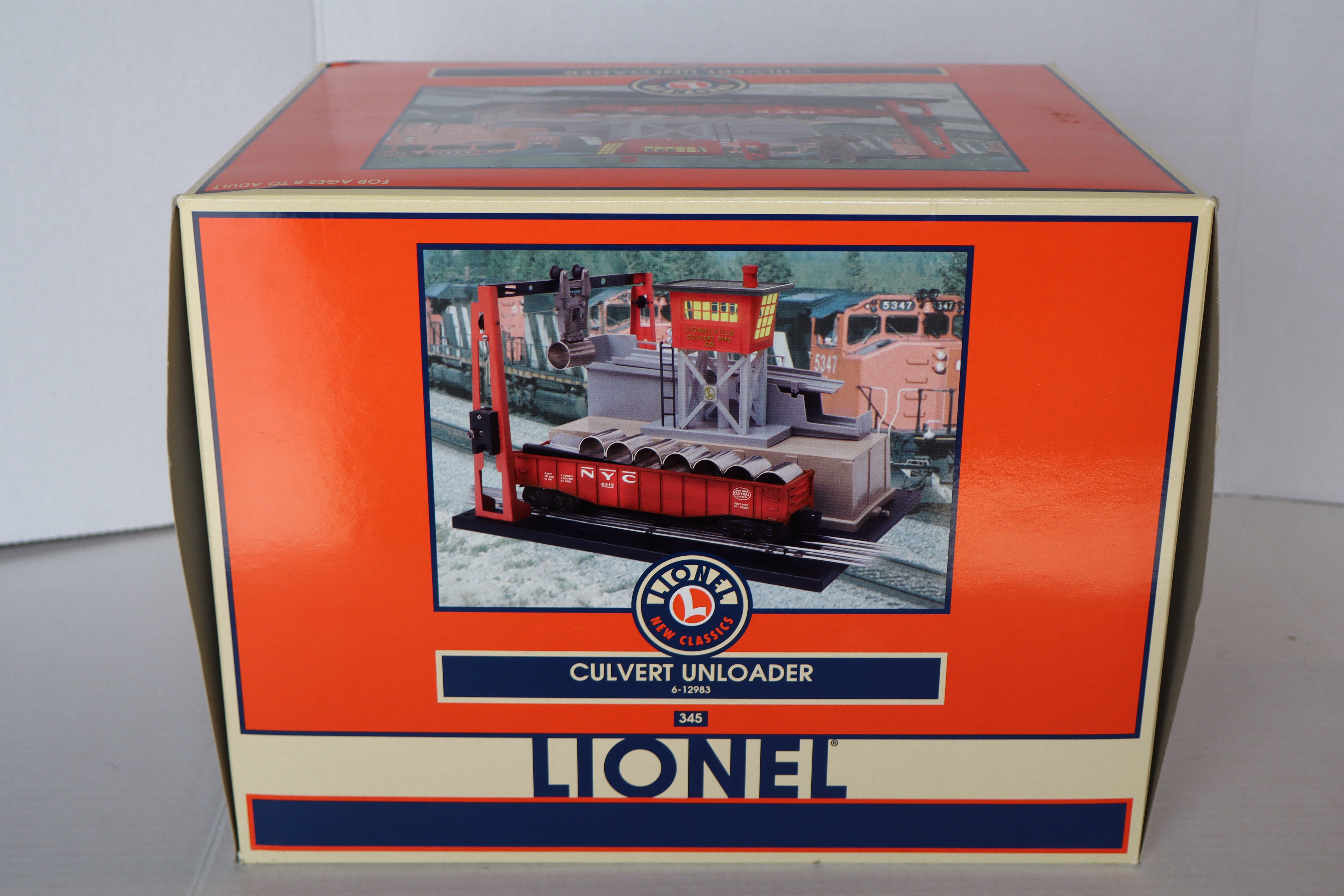 Lionel 6-12983 Culvert UnLoader CONVENTIONAL & 6-19429 -6342 Culvert Red Gondola & 6-12982 Culvert Loader 3 Set-Second hand-M8240