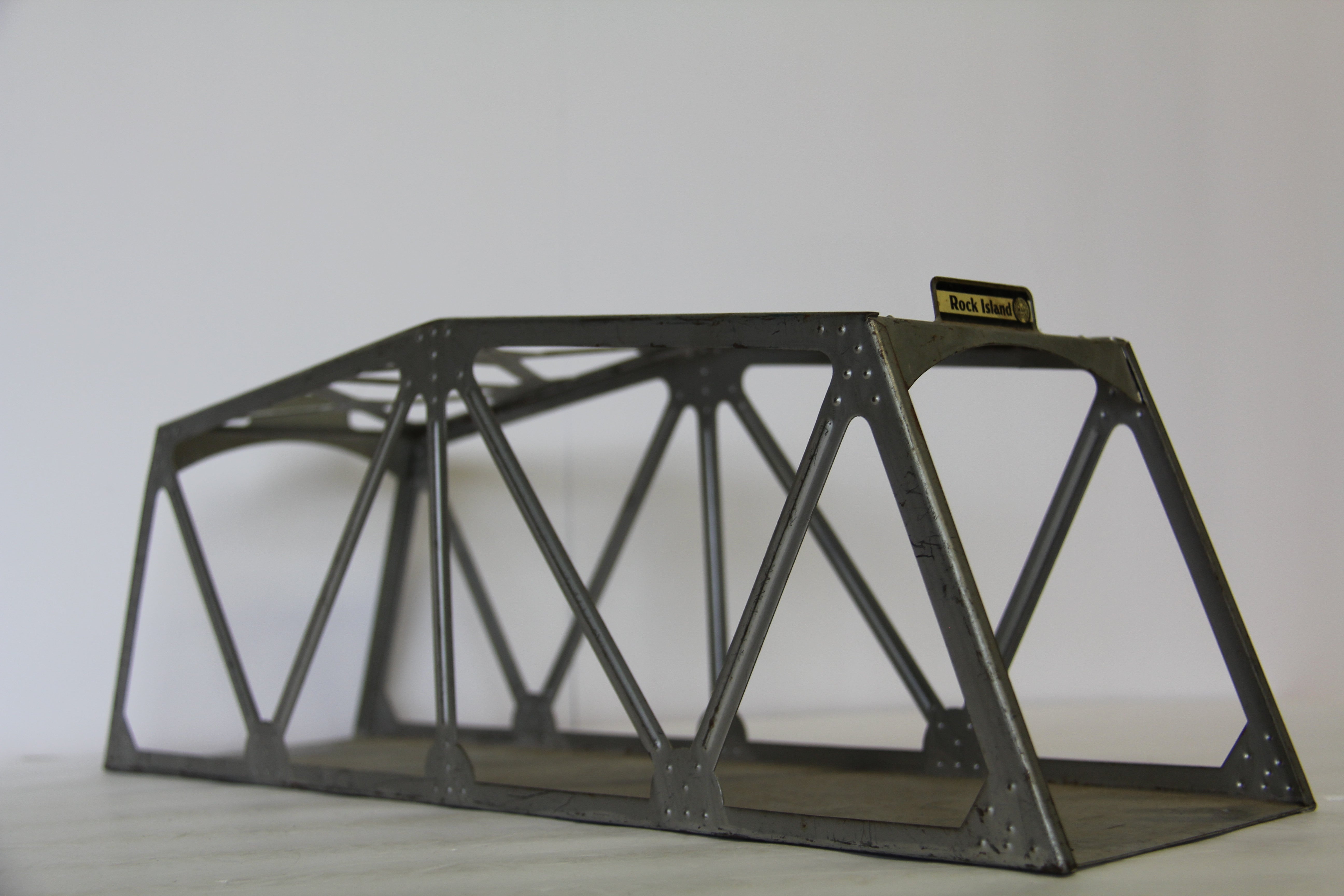Marx Railway Rock Island Silver (Metal) Bridge-Second hand-M6979