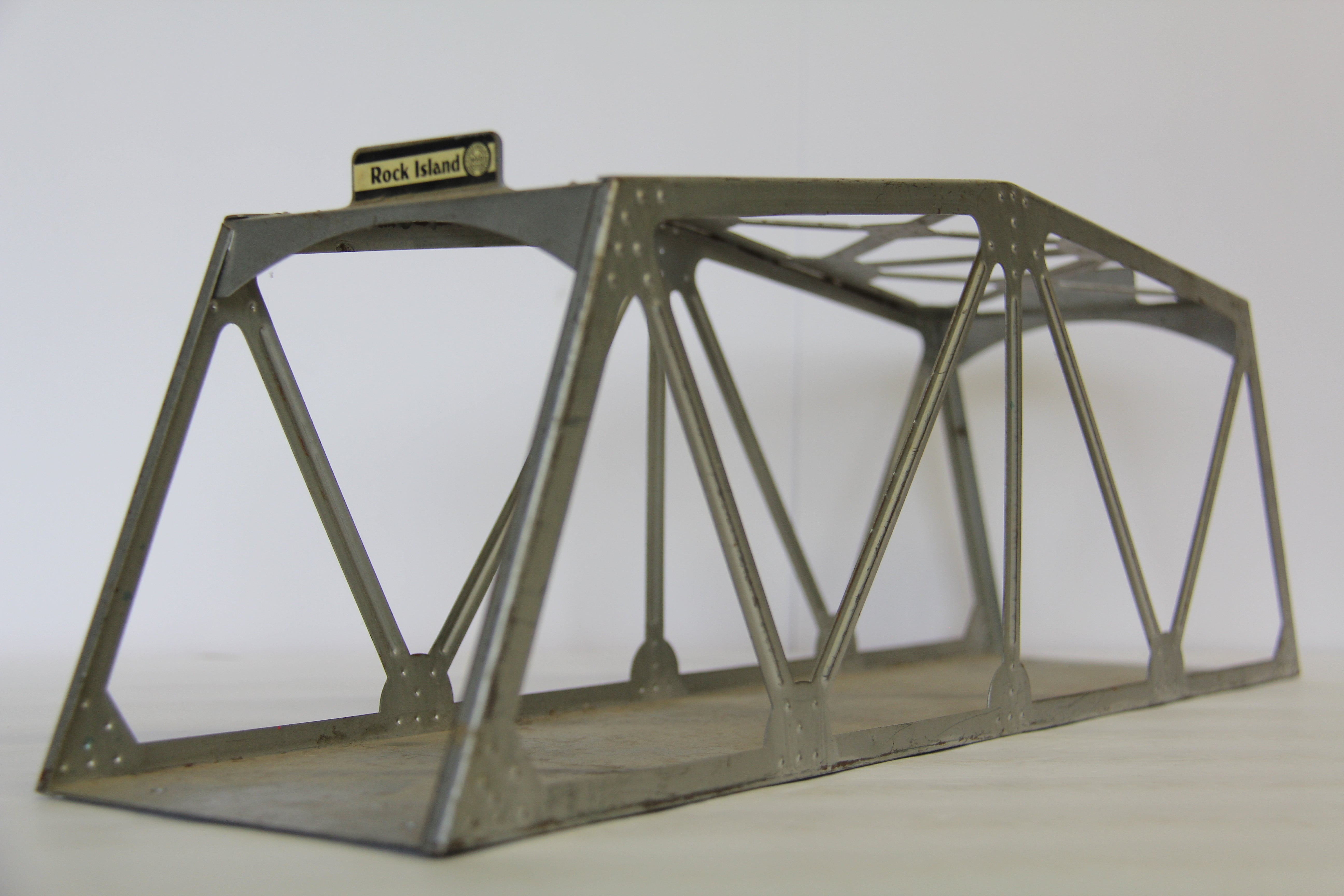 Marx Railway Rock Island Silver (Metal) Bridge-Second hand-M6979