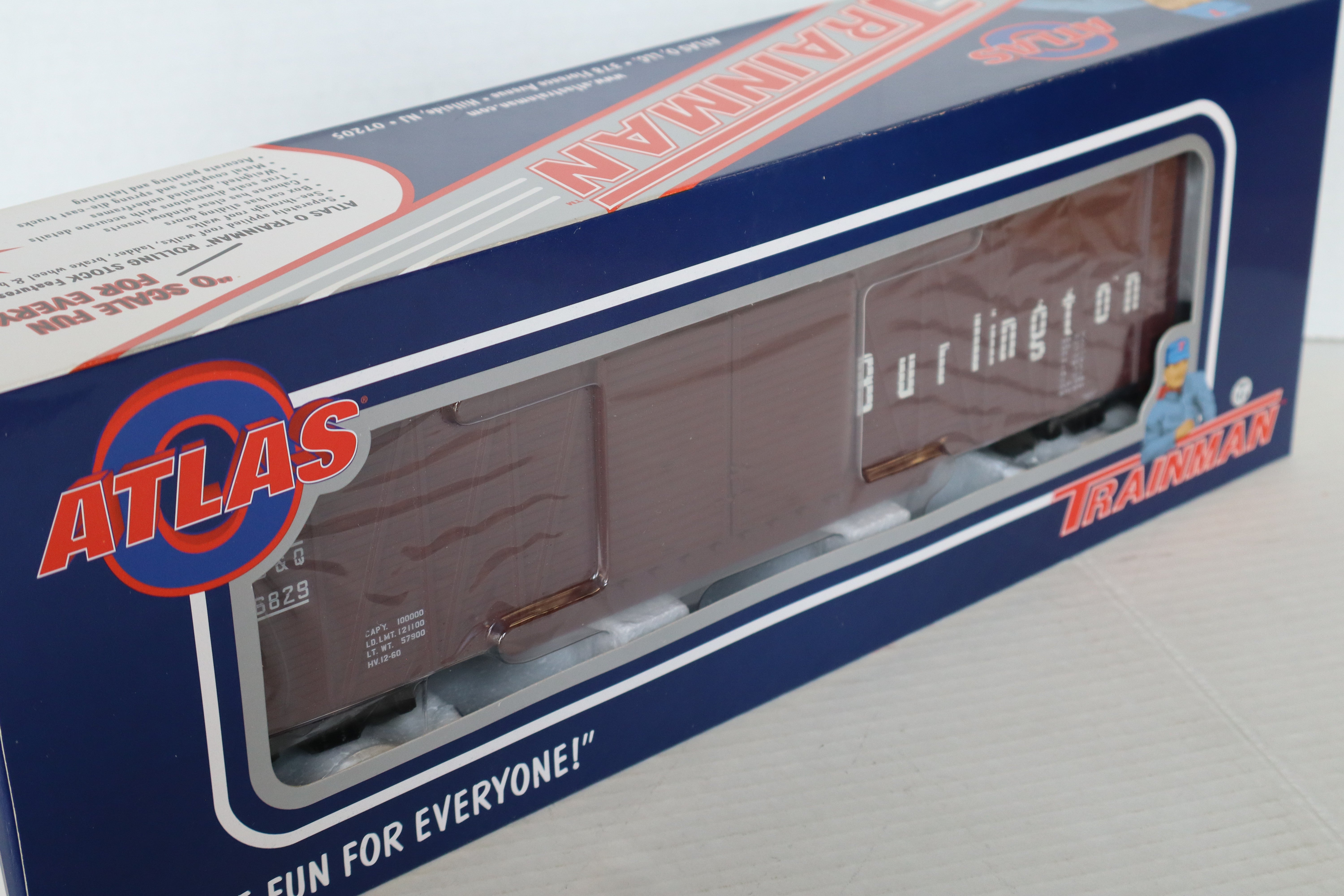Atlas #2001501-2 Burlington 50" Single-Sheathed Box Car-Second hand-M8246