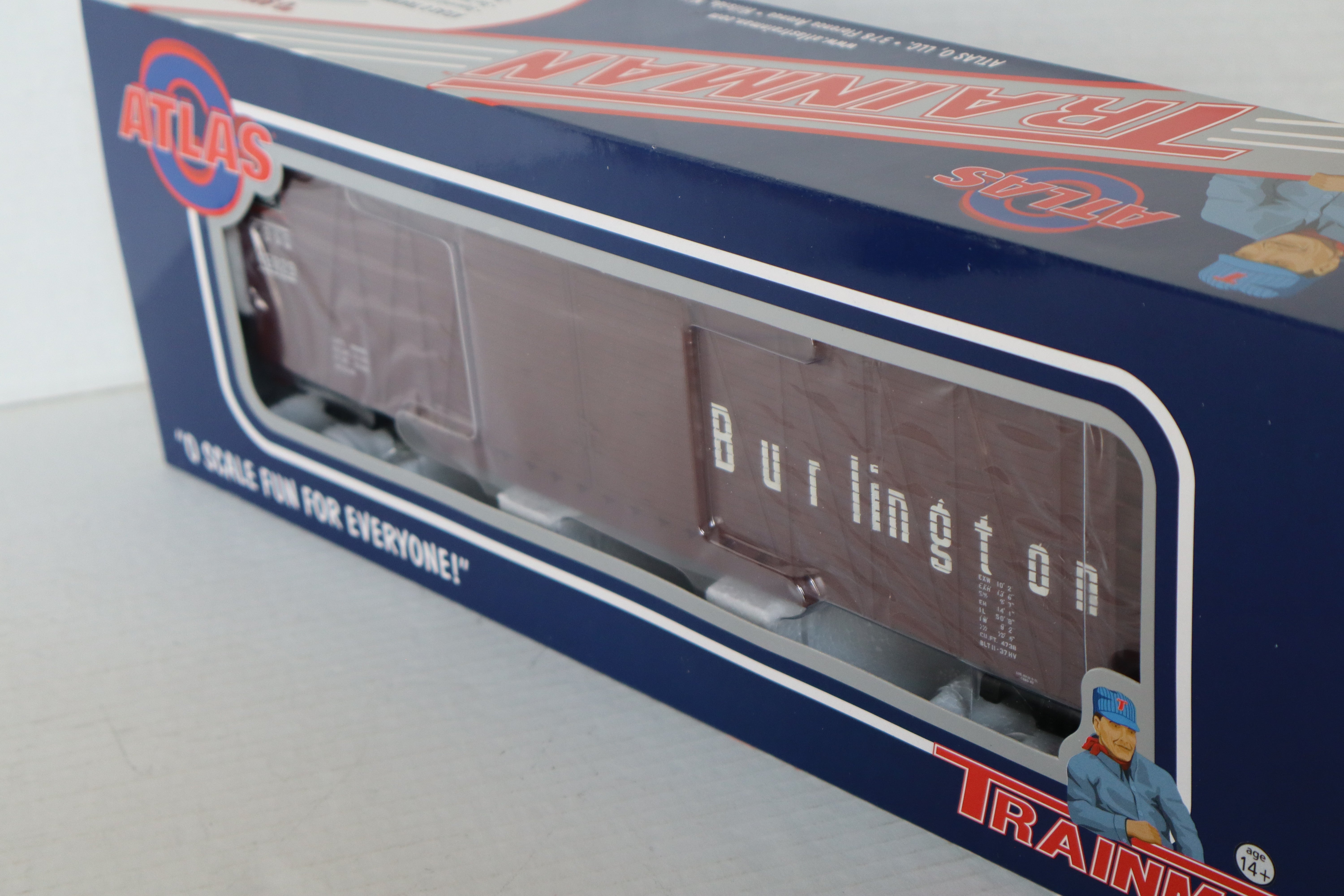 Atlas #2001501-2 Burlington 50" Single-Sheathed Box Car-Second hand-M8246