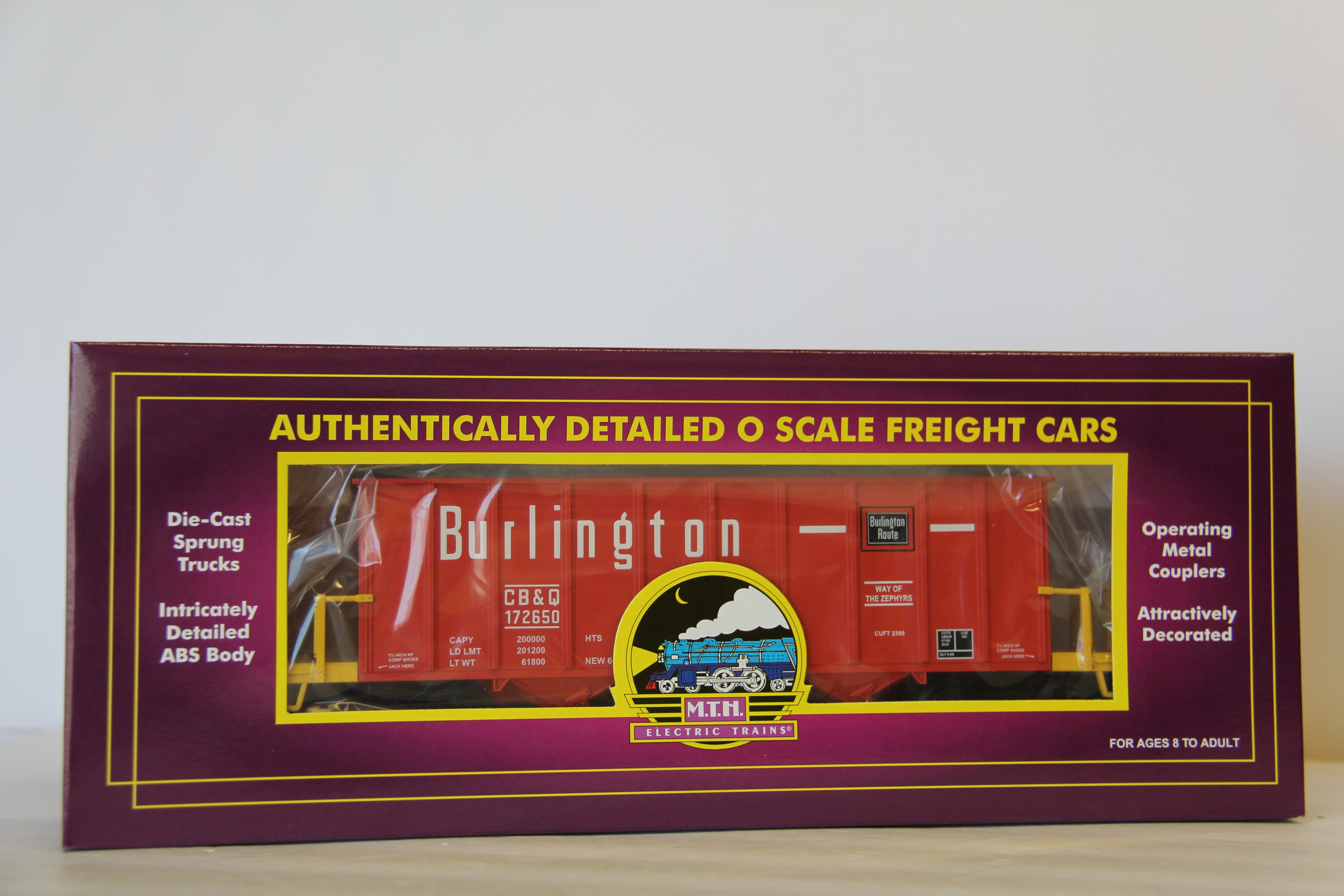 MTH 20-98264 Burlington Rapid Discharge Hopper w/ Rock Load-Second hand-M6982