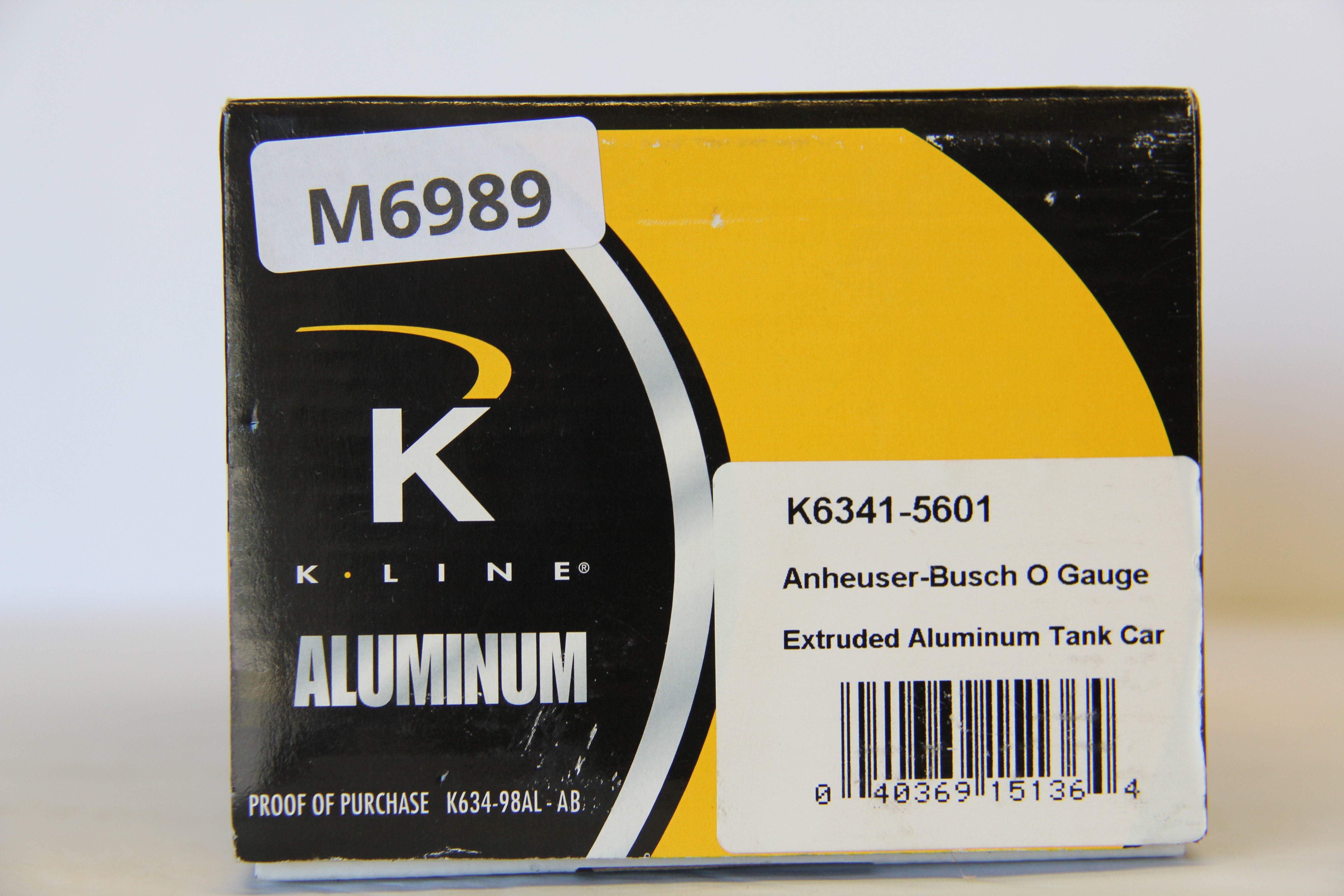 K Line K6341-5601 Anheuser-Busch Extruded Aluminum Tank Car-Second hand-M6989