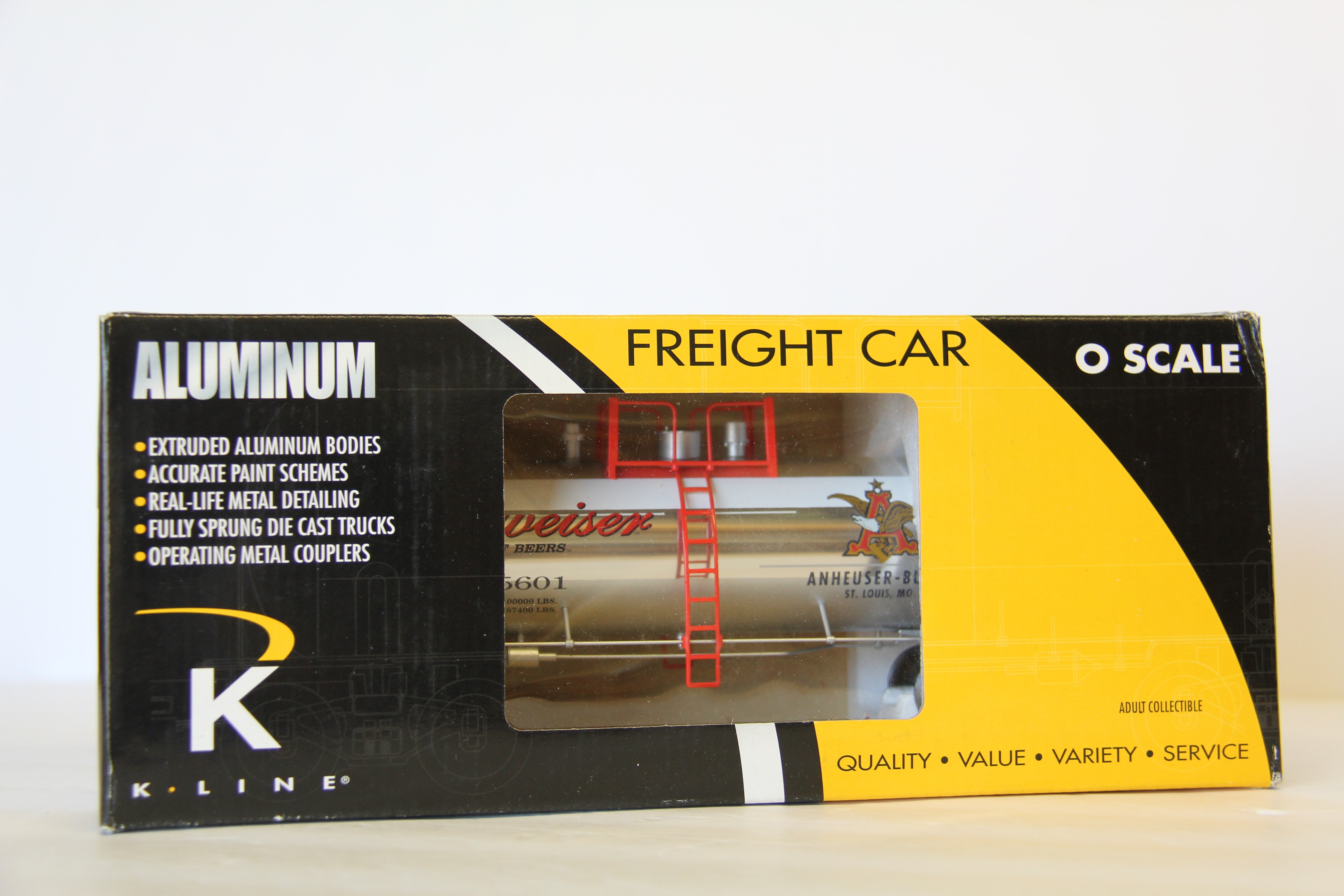 K Line K6341-5601 Anheuser-Busch Extruded Aluminum Tank Car-Second hand-M6989