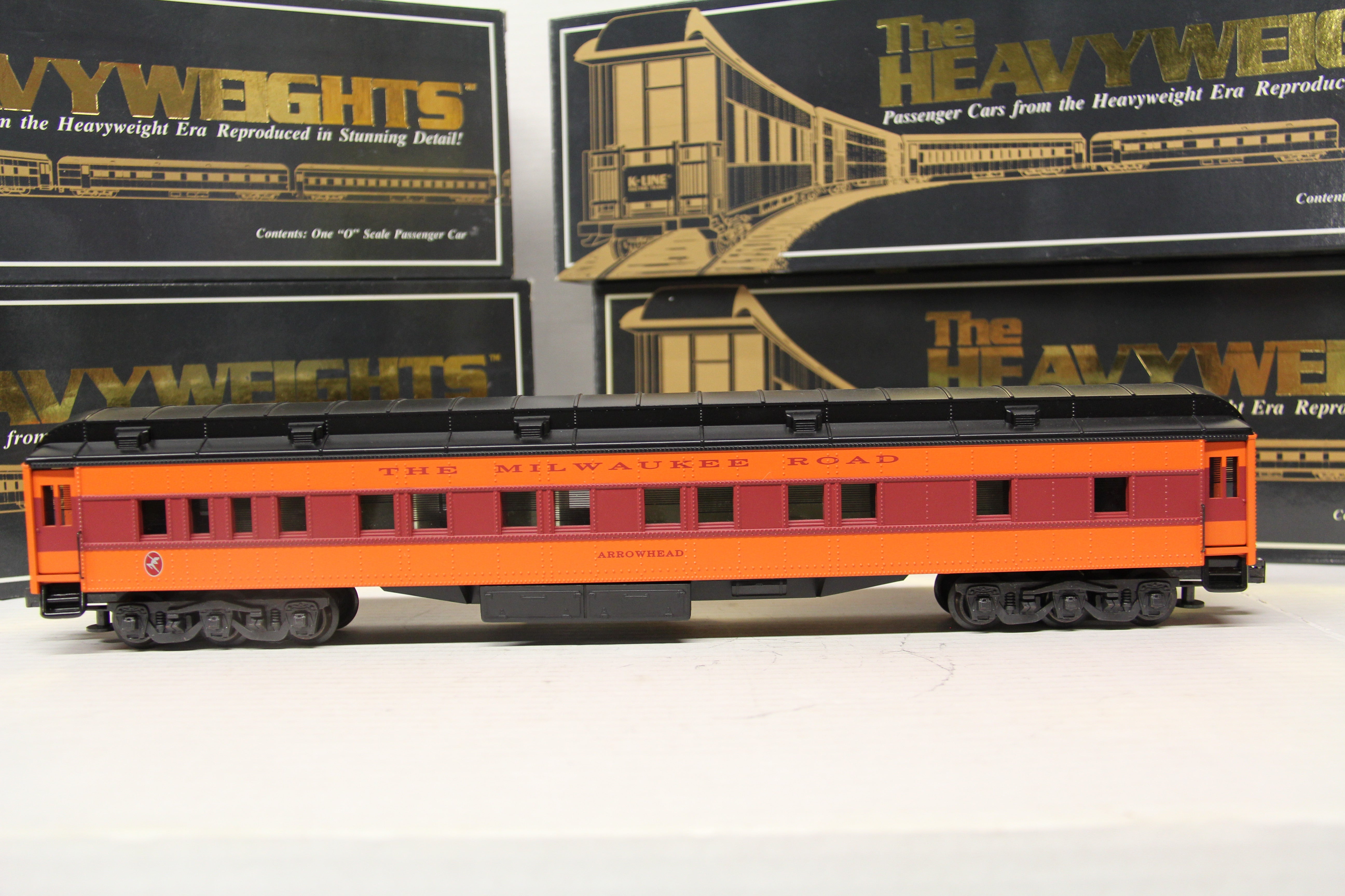 K-Line Milwaukee Road " Olympian Hiawatha" Heavyweight 18" Passenger 6 Car Set-Second hand-M5631