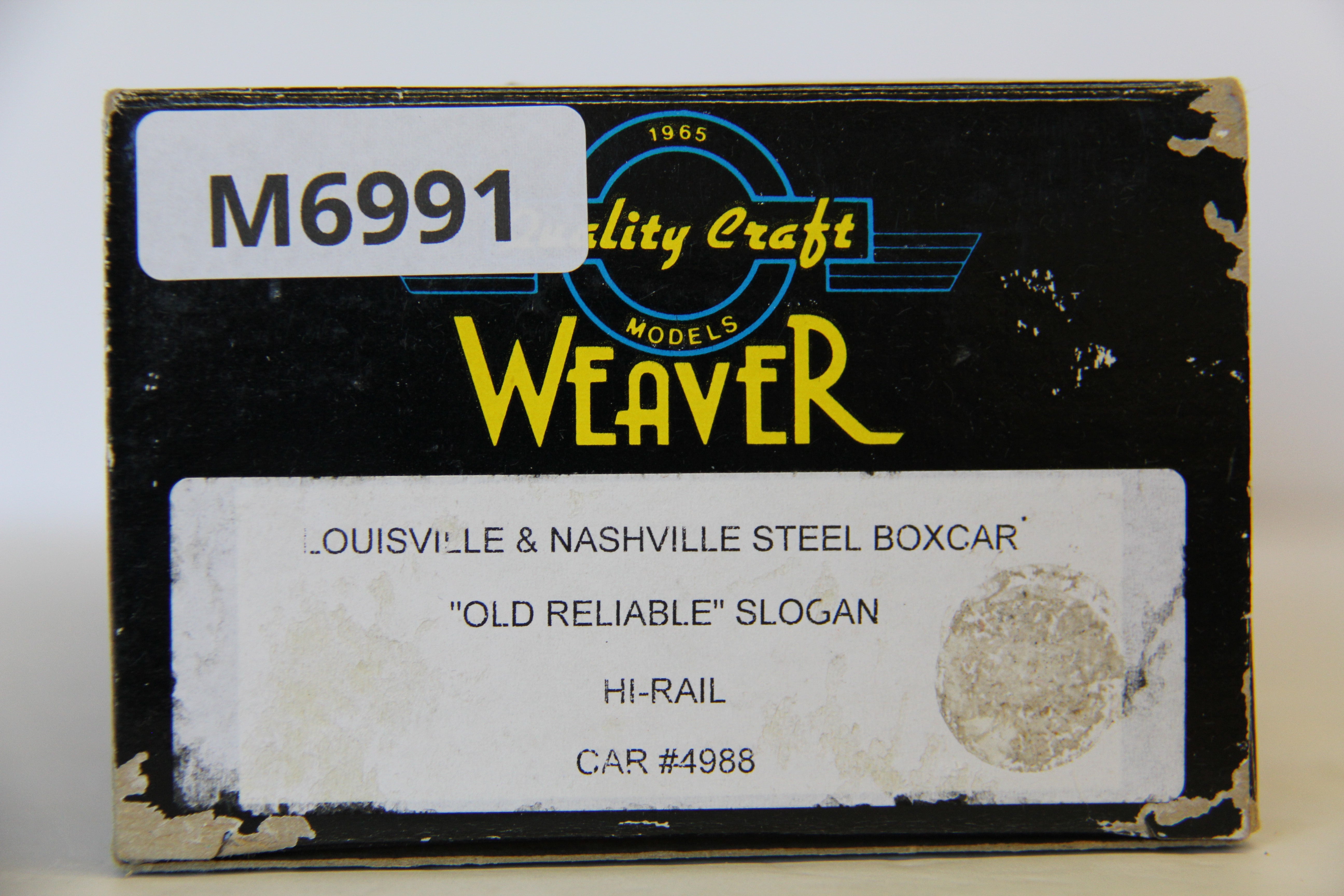 Weaver Louisville & Nashville Steel Boxcar "The Old Reliable" Slogan Hi-Rail #4988-Second hand-M6991