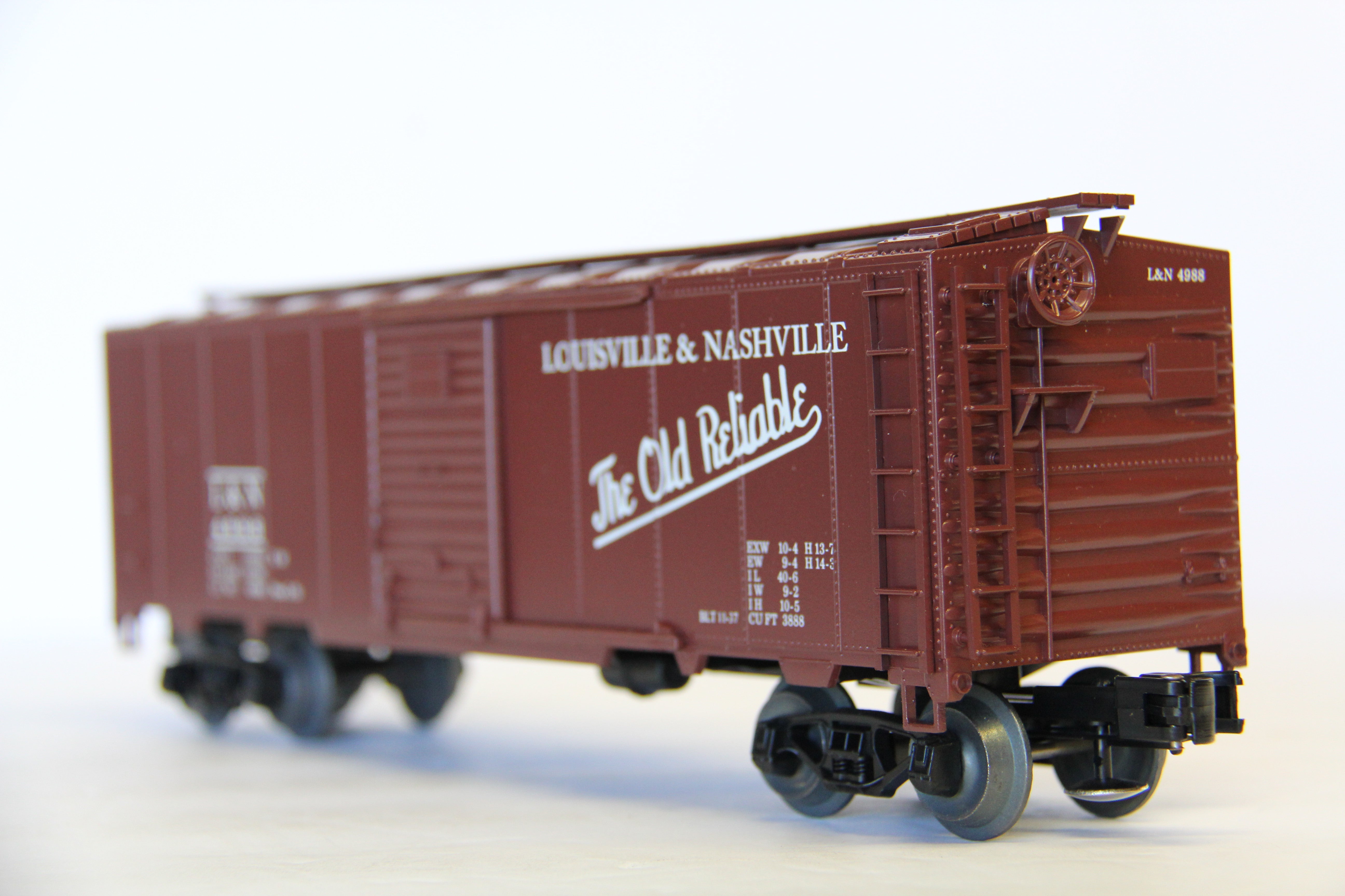 Weaver Louisville & Nashville Steel Boxcar "The Old Reliable" Slogan Hi-Rail #4988-Second hand-M6991