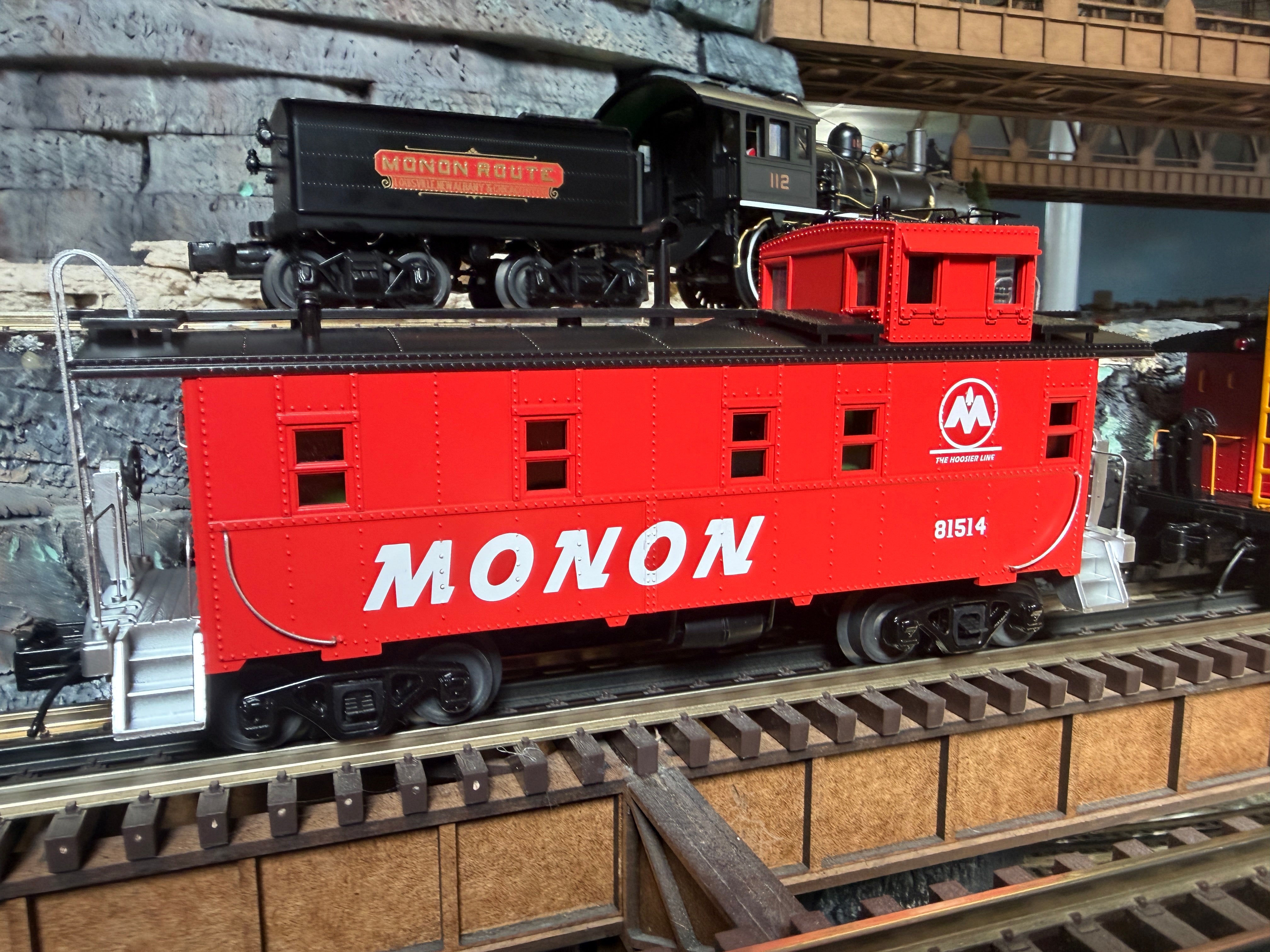 MTH 20-91904 - Premier - Steel Caboose "Monon" #81512 - Custom Run for MrMuffin'sTrains