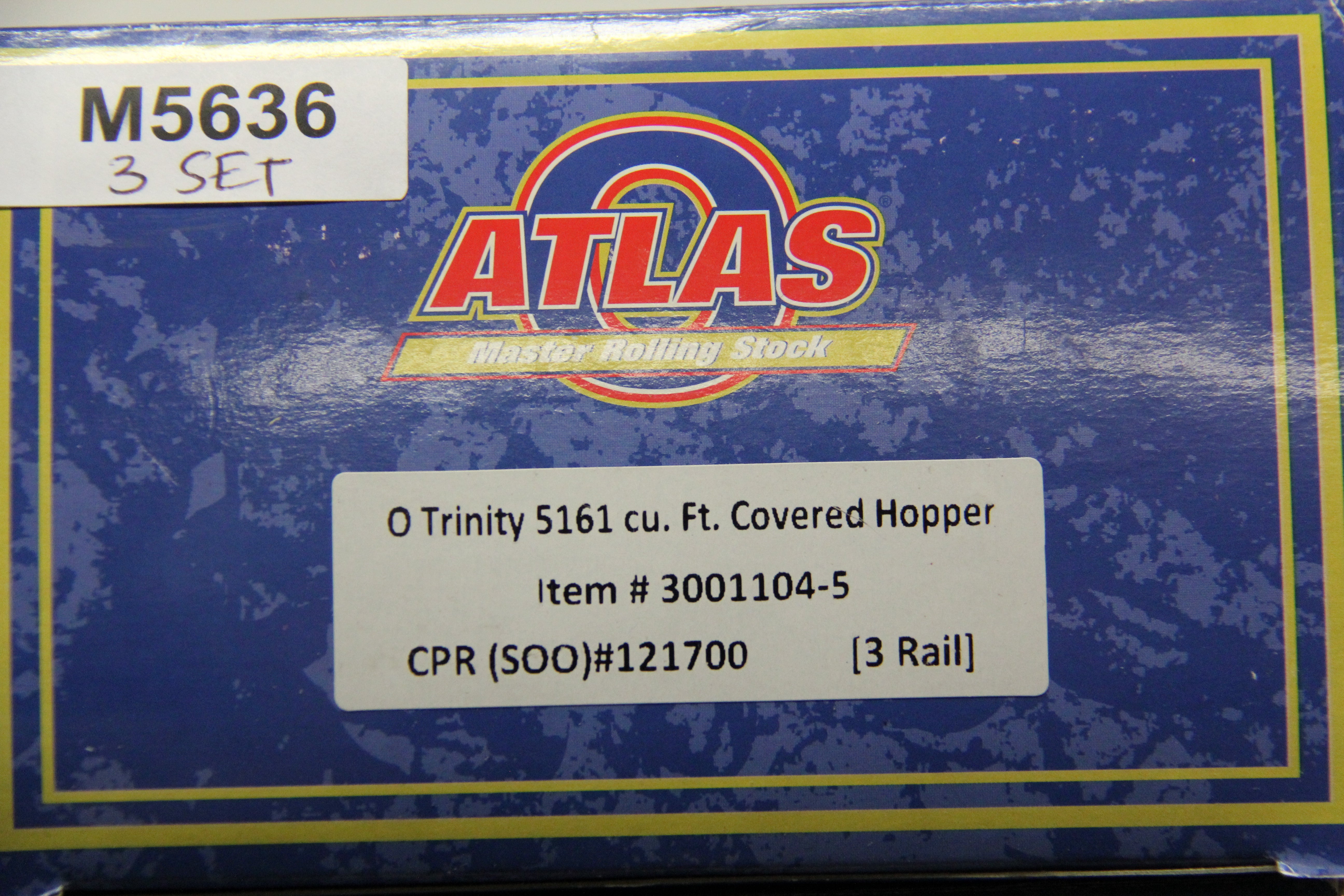 Atlas #3001104-5, -6, -8 CPR (Soo) Trinity 5161 cu. Ft. Covered Hopper-3 Car Set-Second hand-M5636