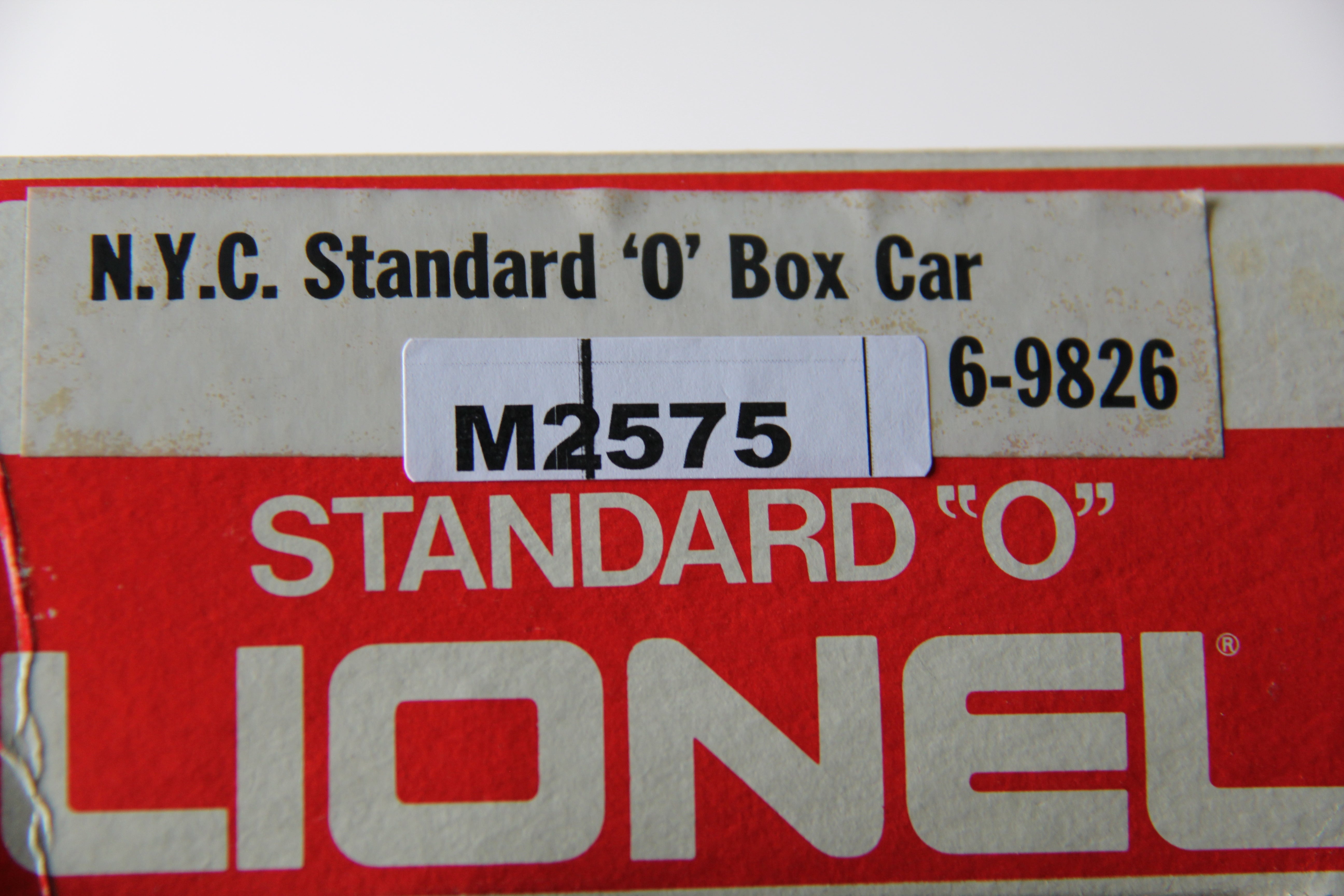 Lionel 6-9826 NYC Standard "O" Box Car -Second hand-M2575