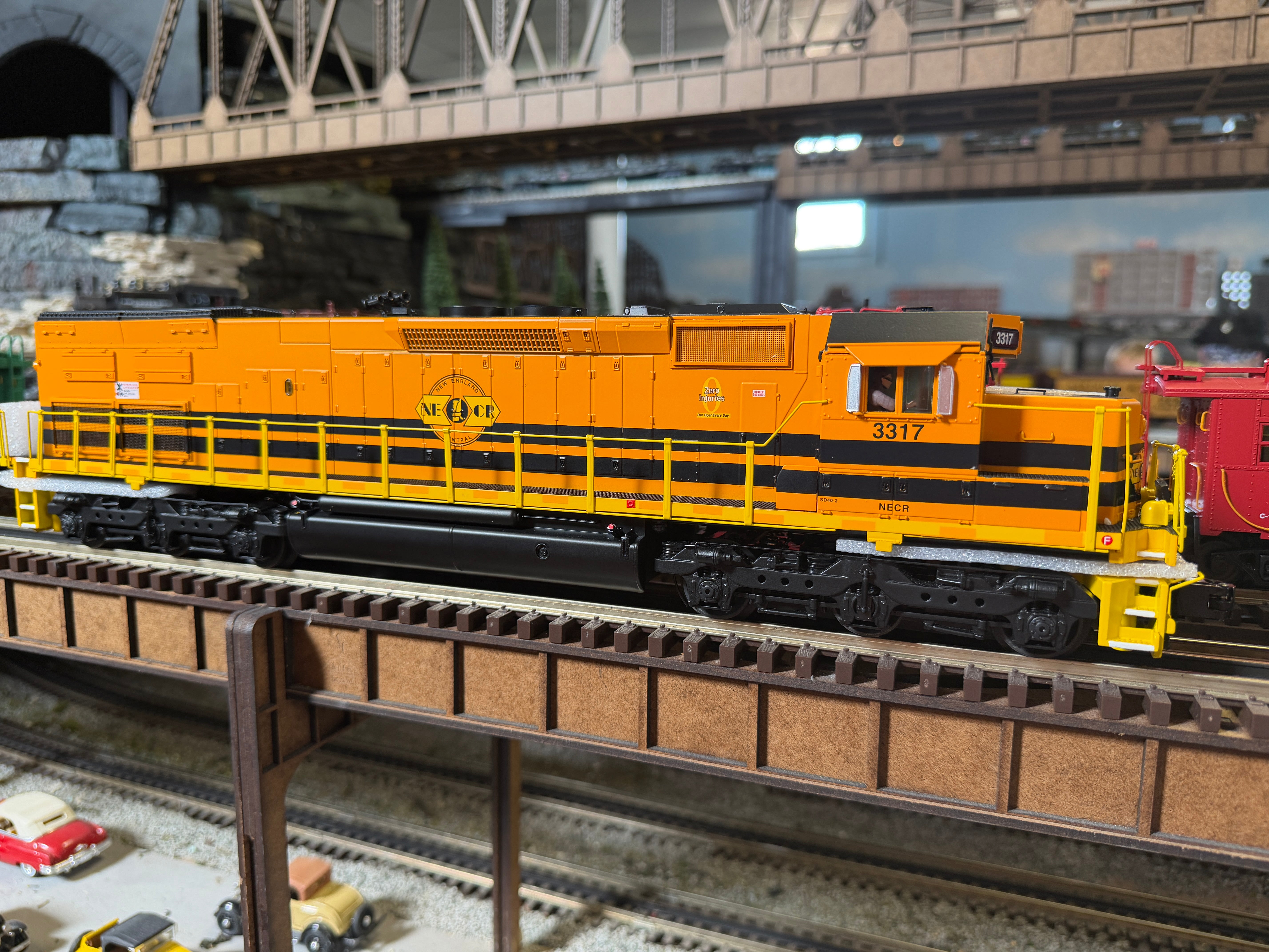 MTH 20-22121-1 - Premier - SD40T-2 Tunnel Motor Diesel Engine "New England Central" #3317 w/ PS3