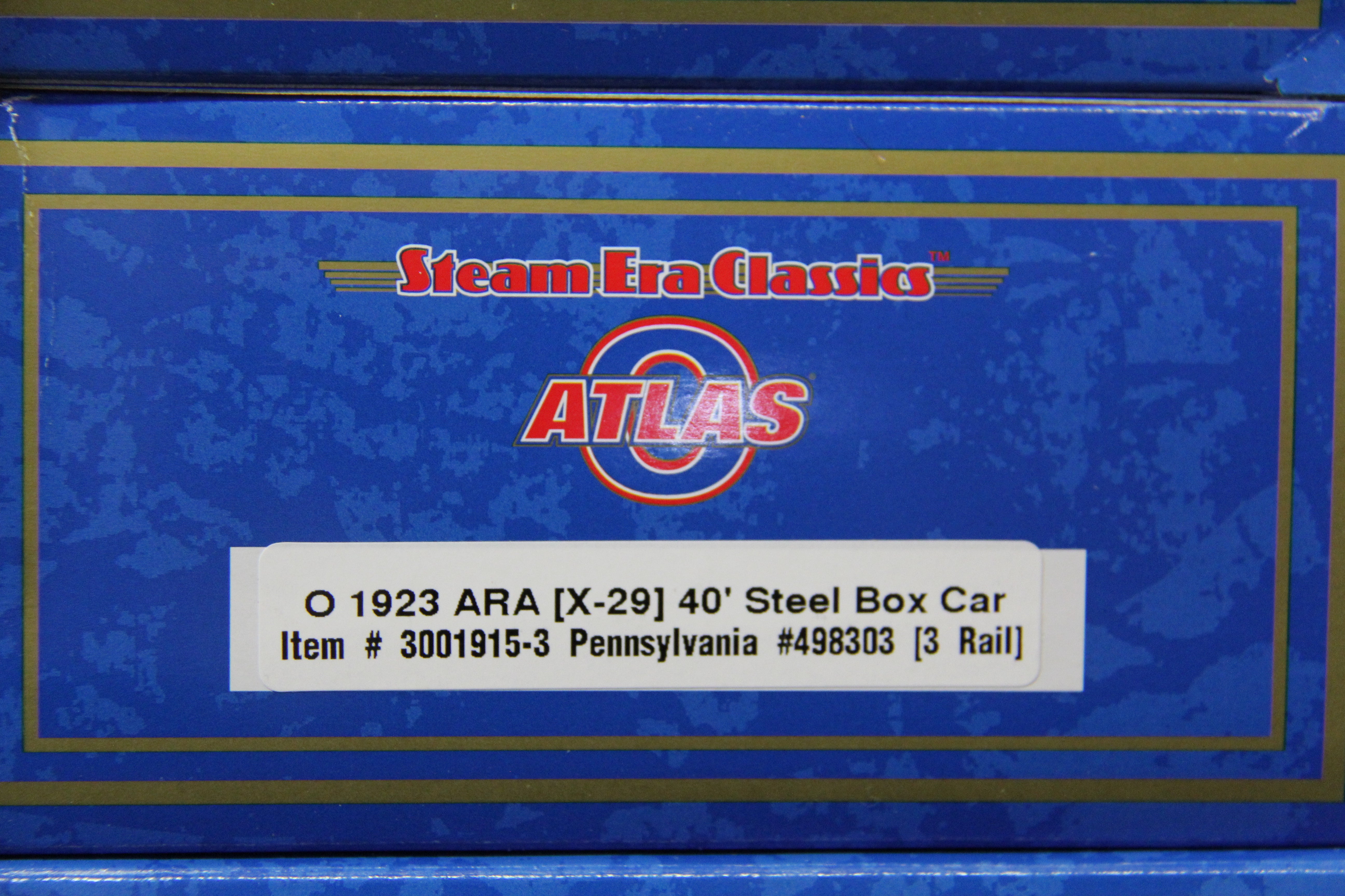 Atlas #3001915-1, -2, -3, -4 Pennsylvania 1923 ARA (X-29) 40' Steel Box Car-4 Set-Second hand-M5648