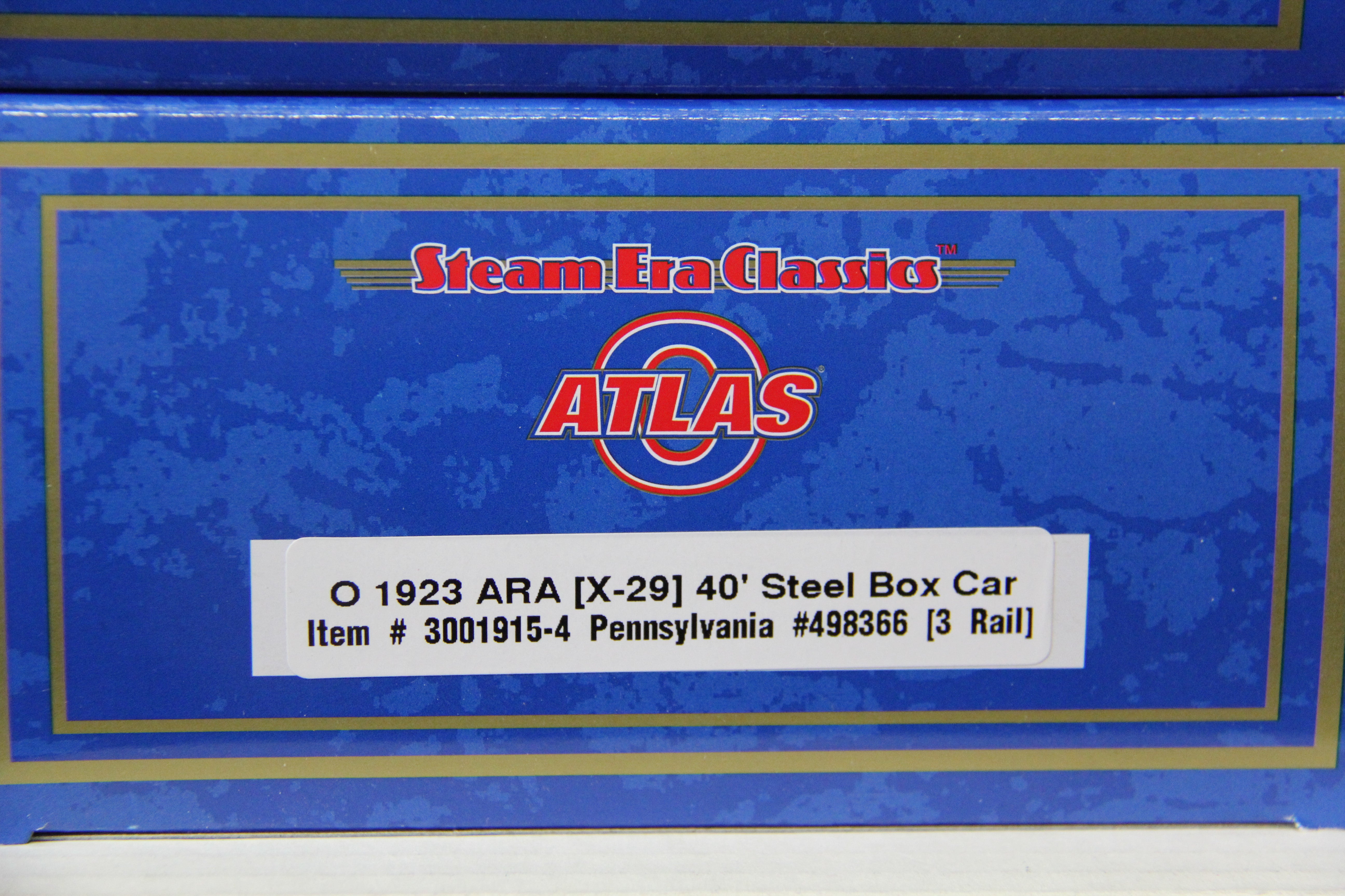 Atlas #3001915-1, -2, -3, -4 Pennsylvania 1923 ARA (X-29) 40' Steel Box Car-4 Set-Second hand-M5648