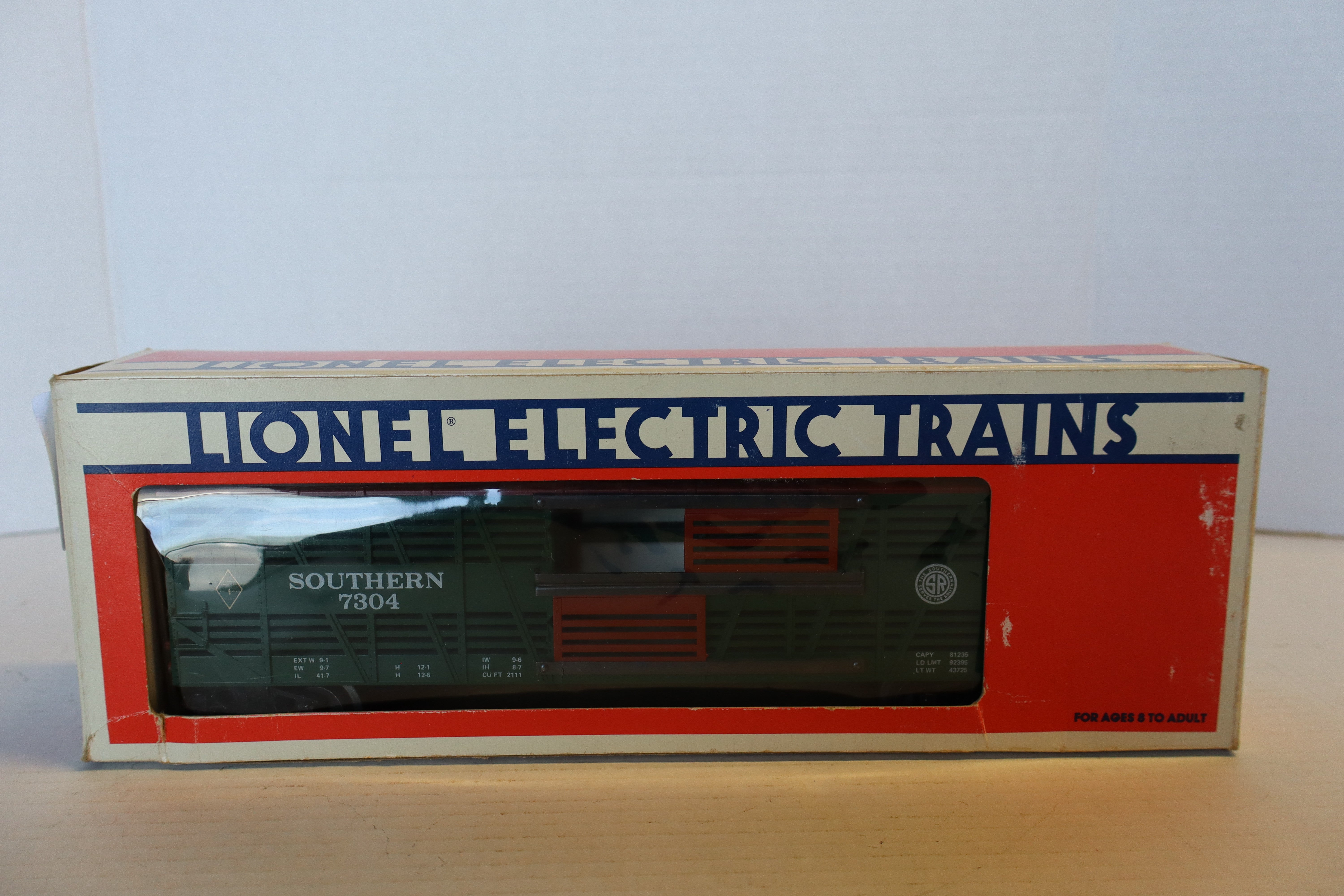 Lionel 6-7304 Famous American Railroad #4 Southern Railroad Double Door Stock Car-Second hand-M8215