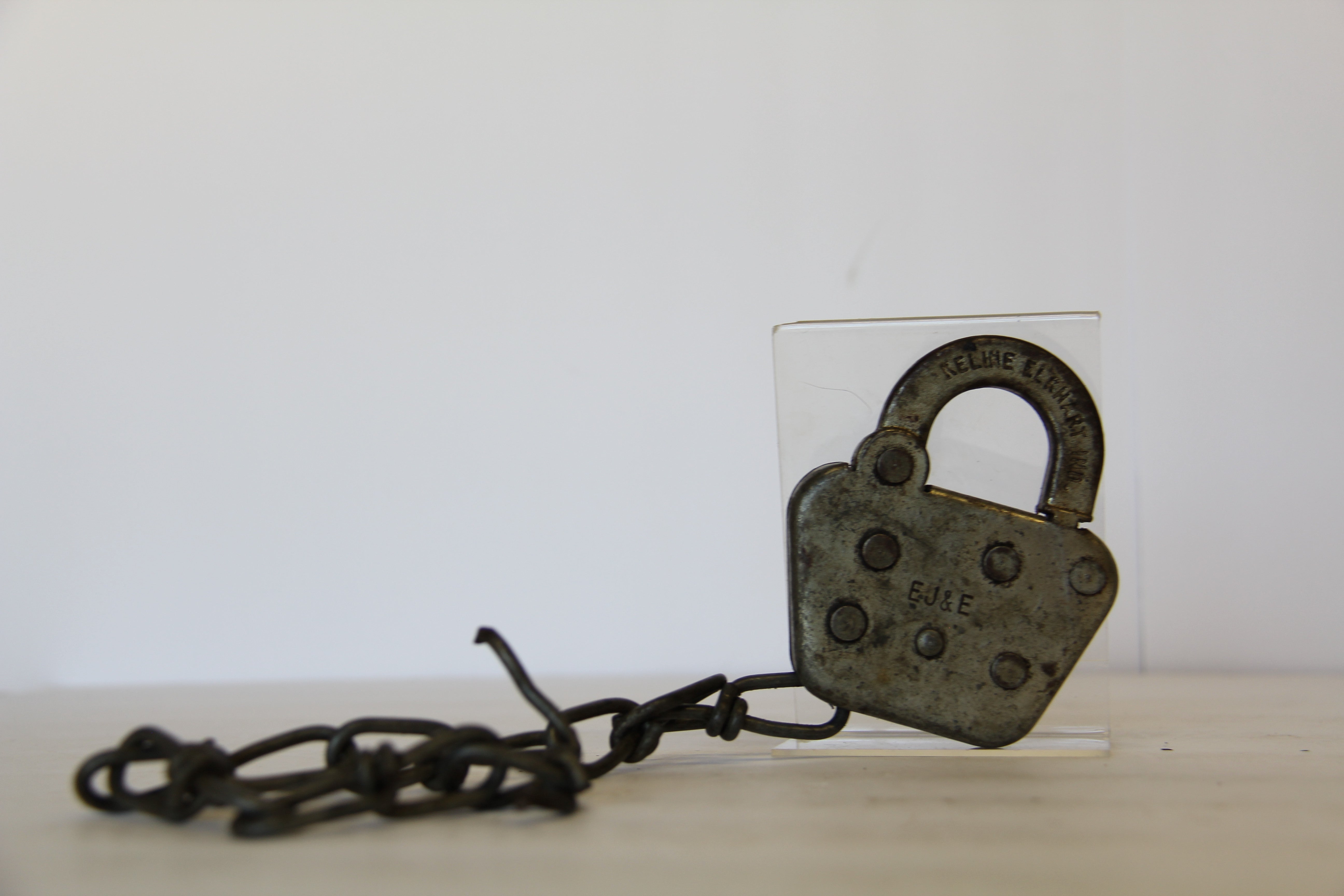 Keline Lock from Elkhart, IN Made by Elgin, Joliet & Eastern Rail Road Switch Lock from the 1980s-Second hand-M7013