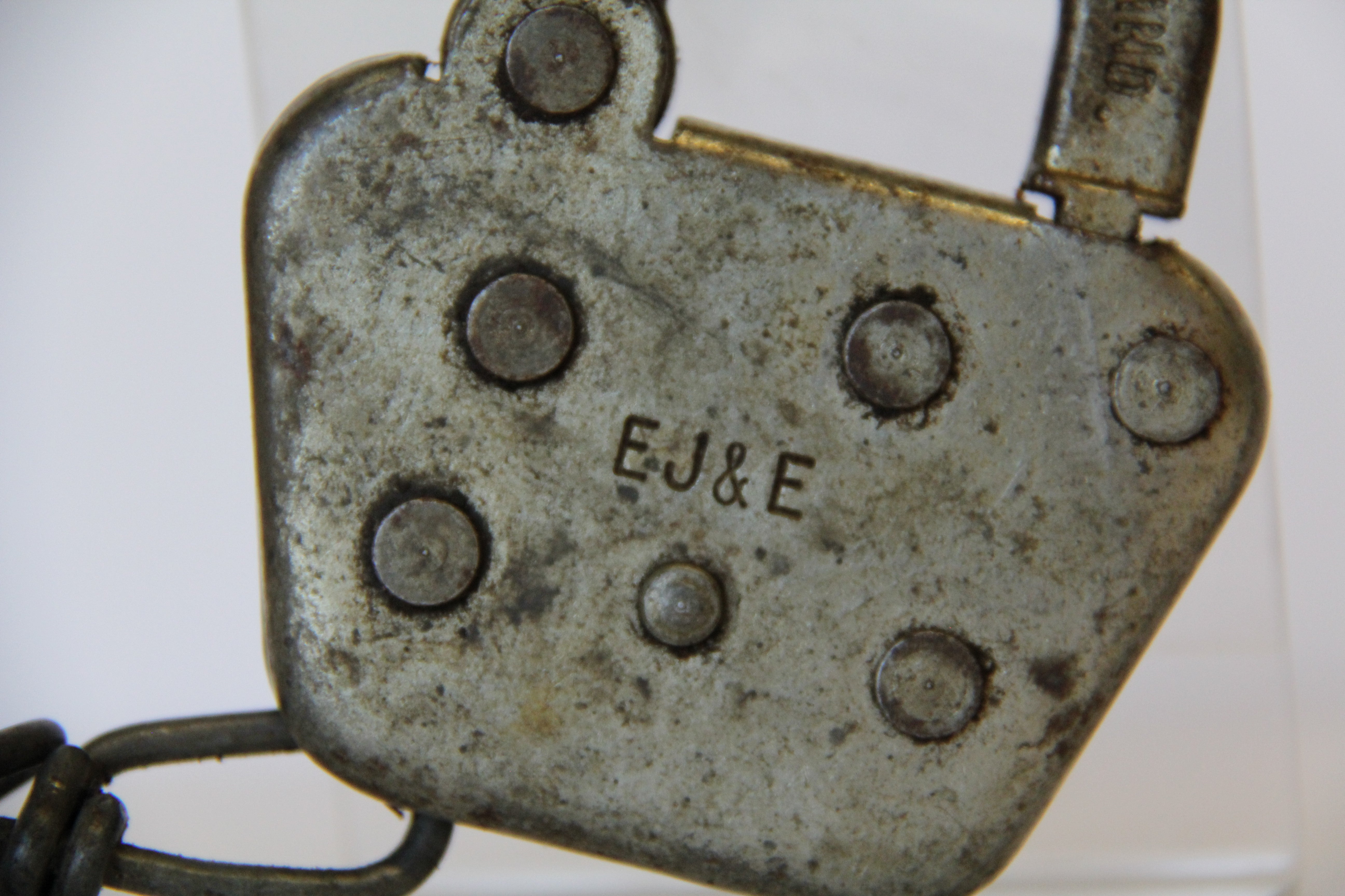 Keline Lock from Elkhart, IN Made by Elgin, Joliet & Eastern Rail Road Switch Lock from the 1980s-Second hand-M7013