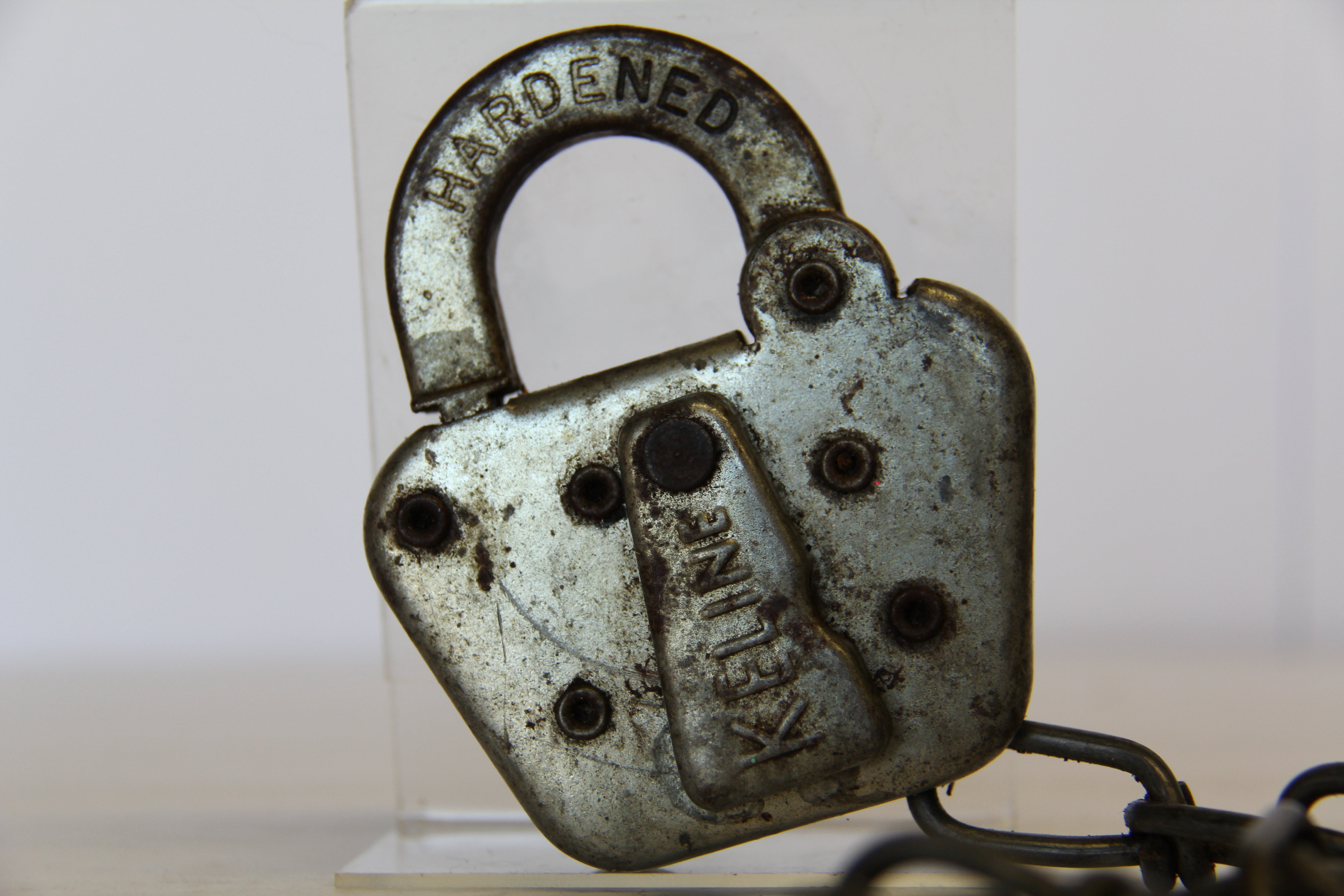 Keline Lock from Elkhart, IN Made by Elgin, Joliet & Eastern Rail Road Switch Lock from the 1980s-Second hand-M7013