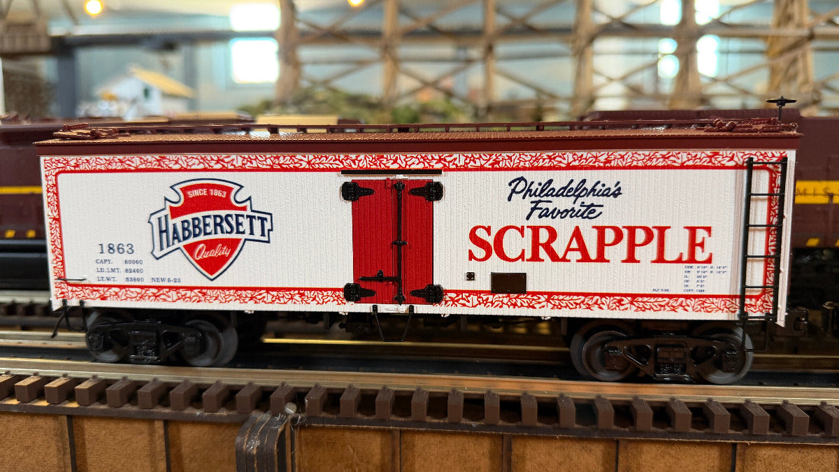 MTH 20-94834 - Premier - 36’ Woodsided Reefer Car "Habbersett Scrapple"