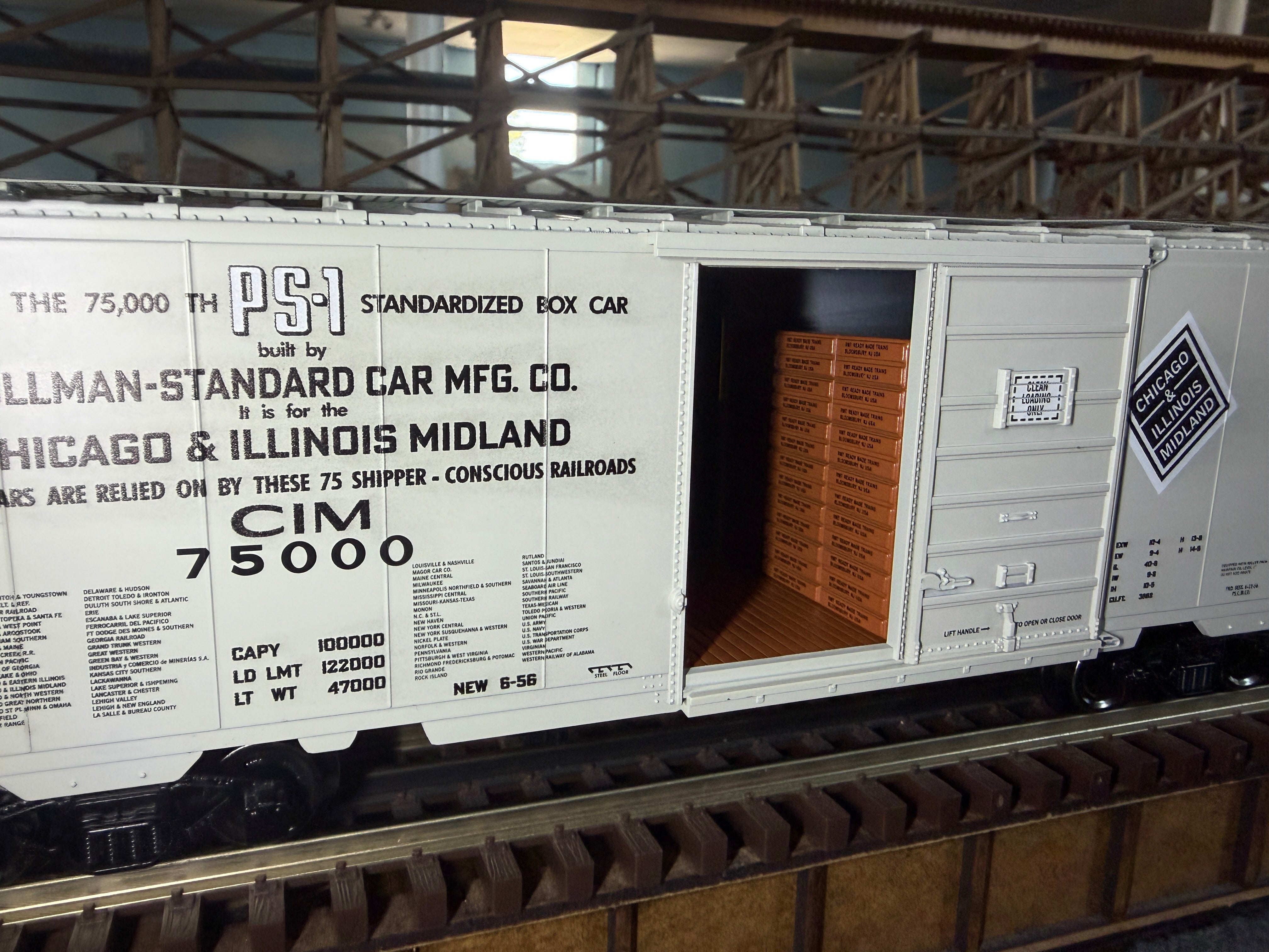 Ready Made Trains RMT-96465-2 - 40' PS-1 Boxcar "Chicago & Illinois Midland" #75000 - Custom Run for MrMuffin'sTrains