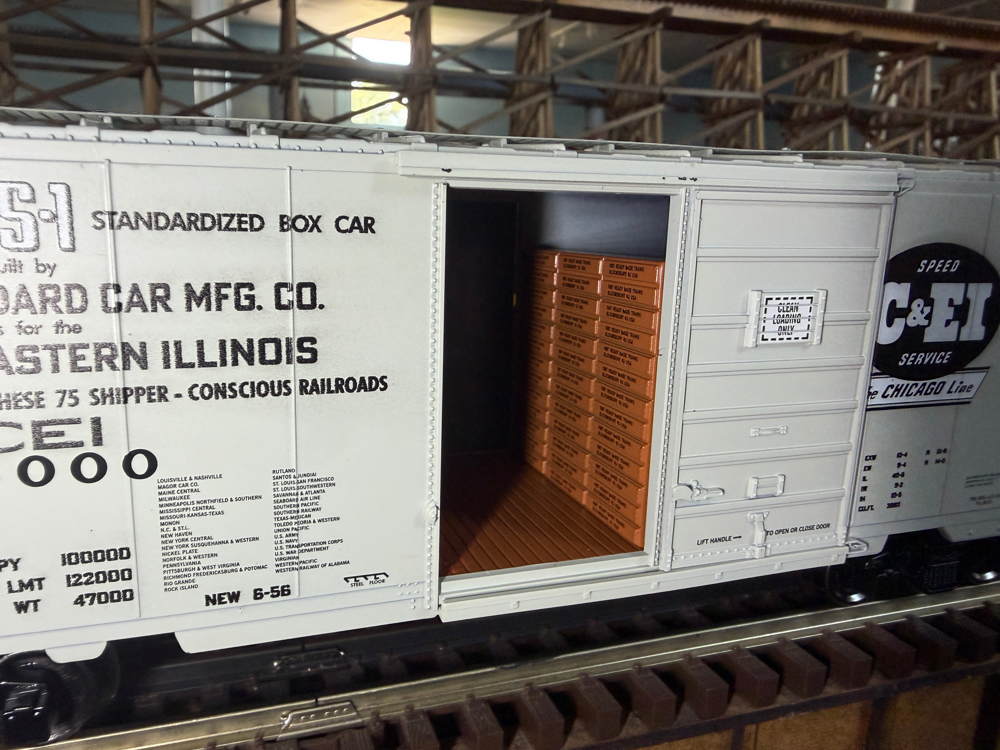 Ready Made Trains RMT-96499-154 - 40' PS-1 Boxcar "Chicago & Eastern Illinois" #75000 - Custom Run for MrMuffin'sTrains