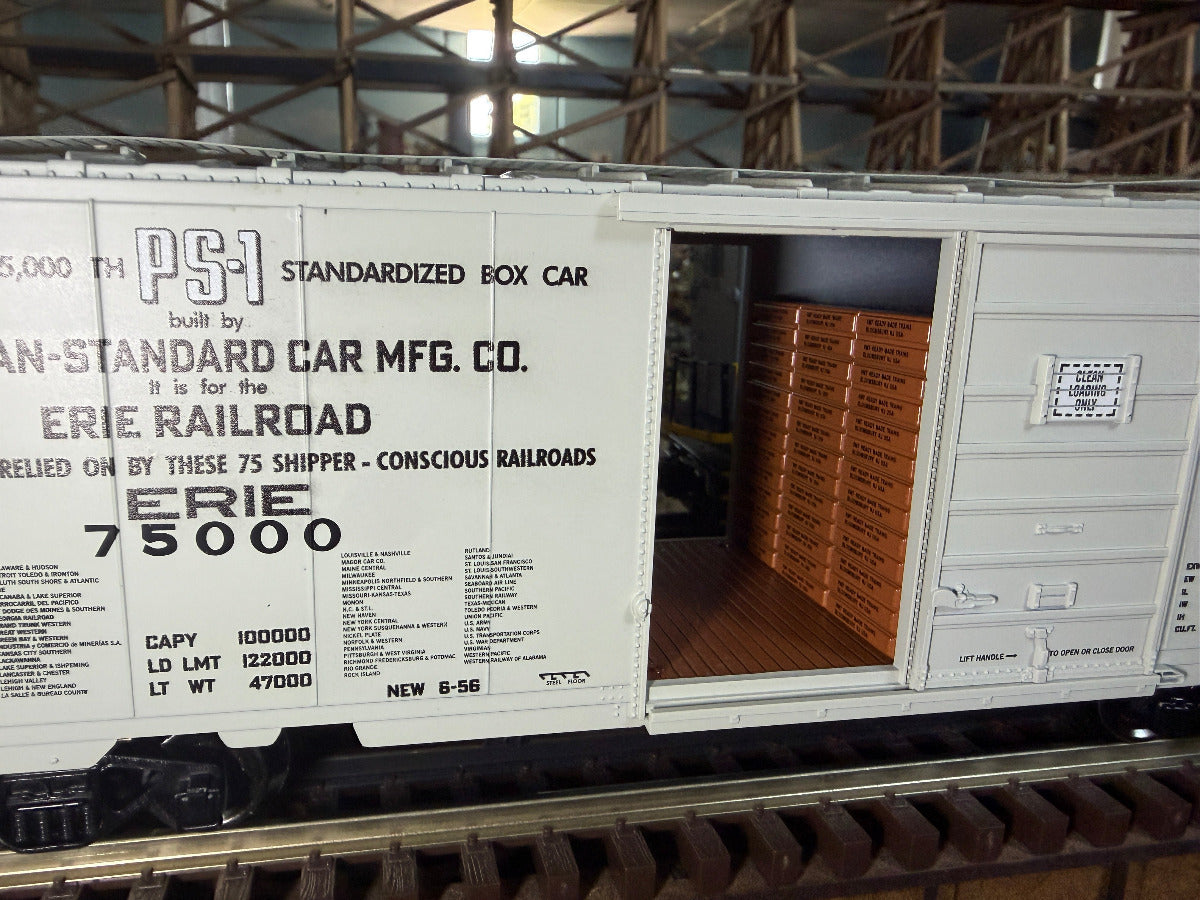Ready Made Trains RMT-96459 - 40" PS-1 Boxcar "Erie" #75000 - Custom Run for MrMuffin'sTrains