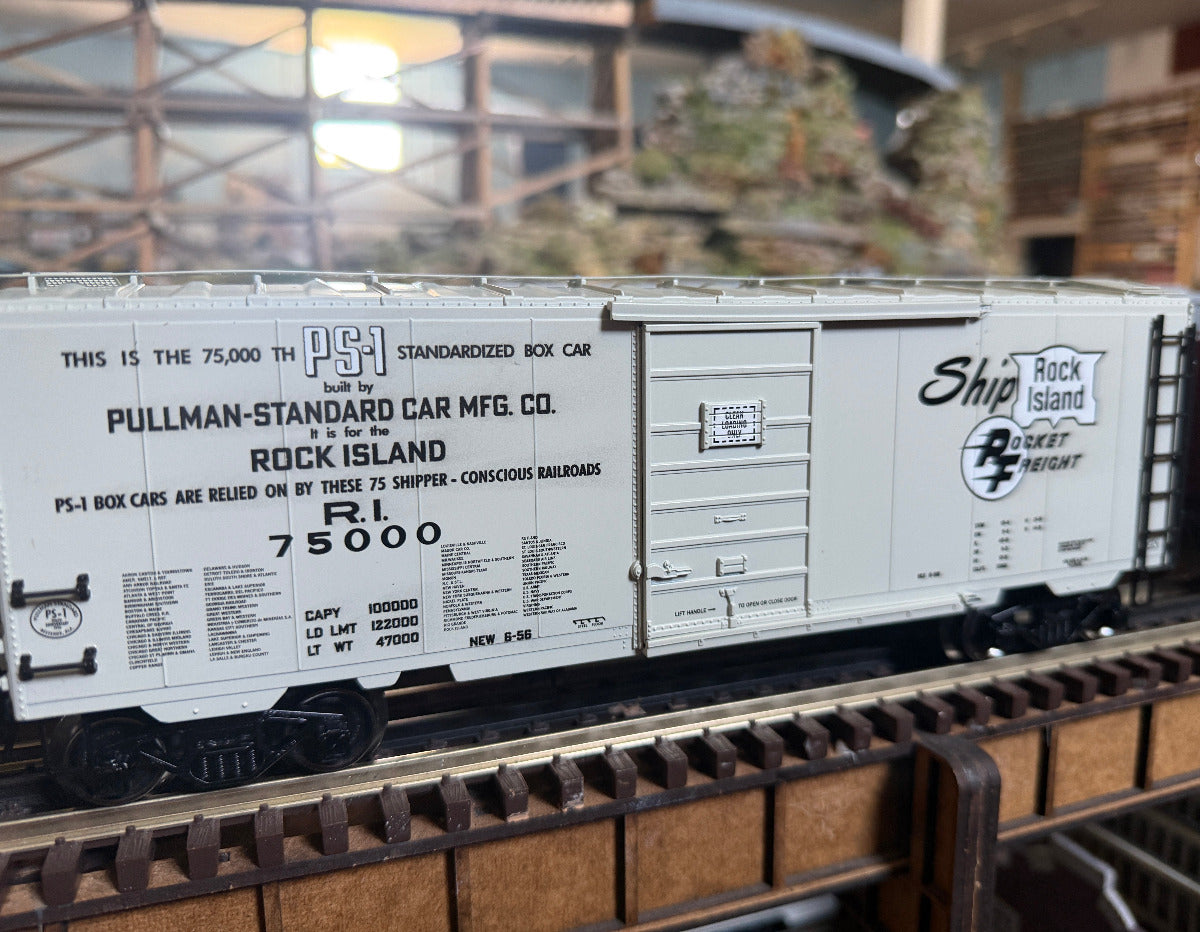 Ready Made Trains RMT-96440 - 40" PS-1 Boxcar "Rock Island" #75000 - Custom Run for MrMuffin'sTrains