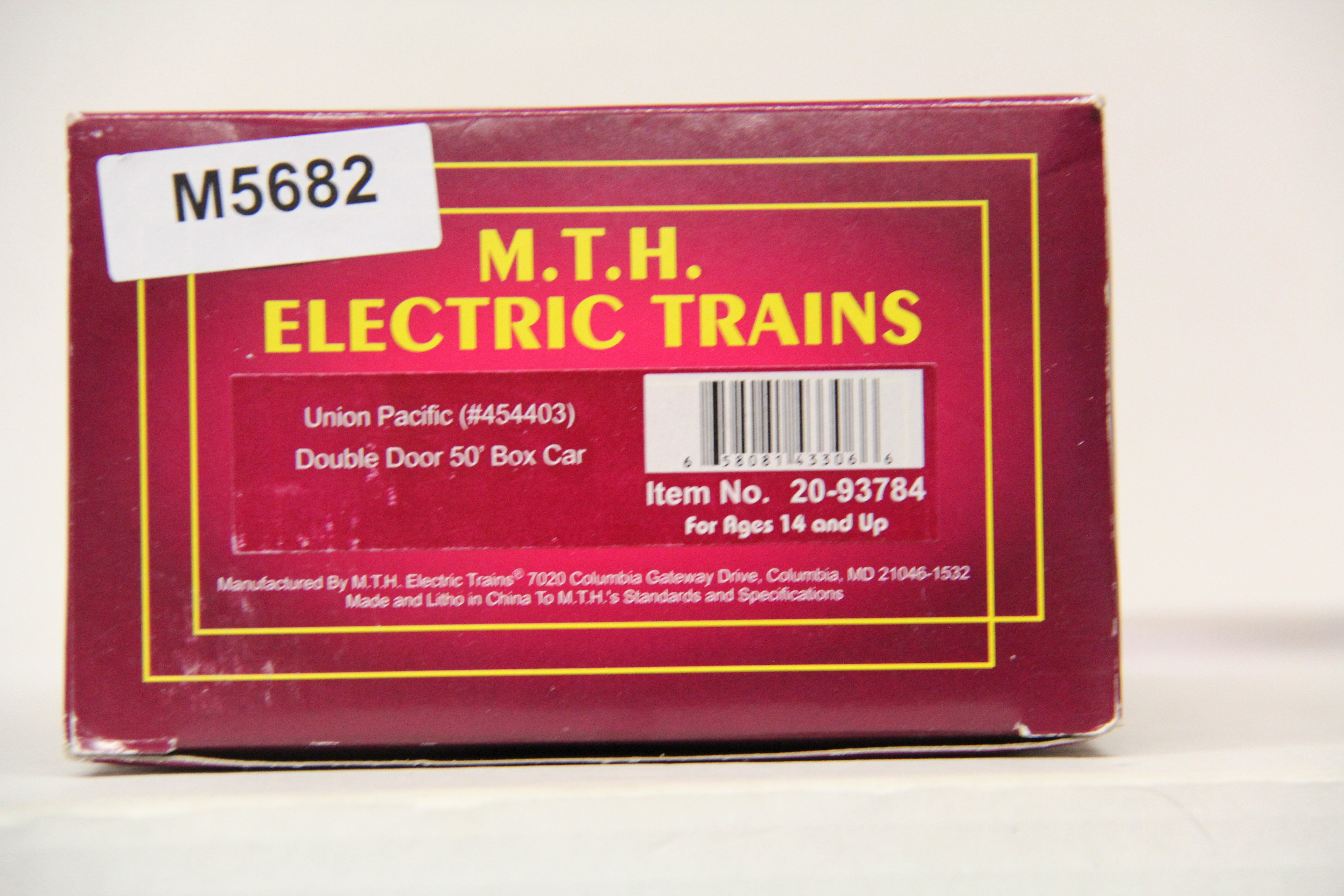 MTH 20-93784 Union Pacific Double Door 50' Box Car-Second hand-M5682