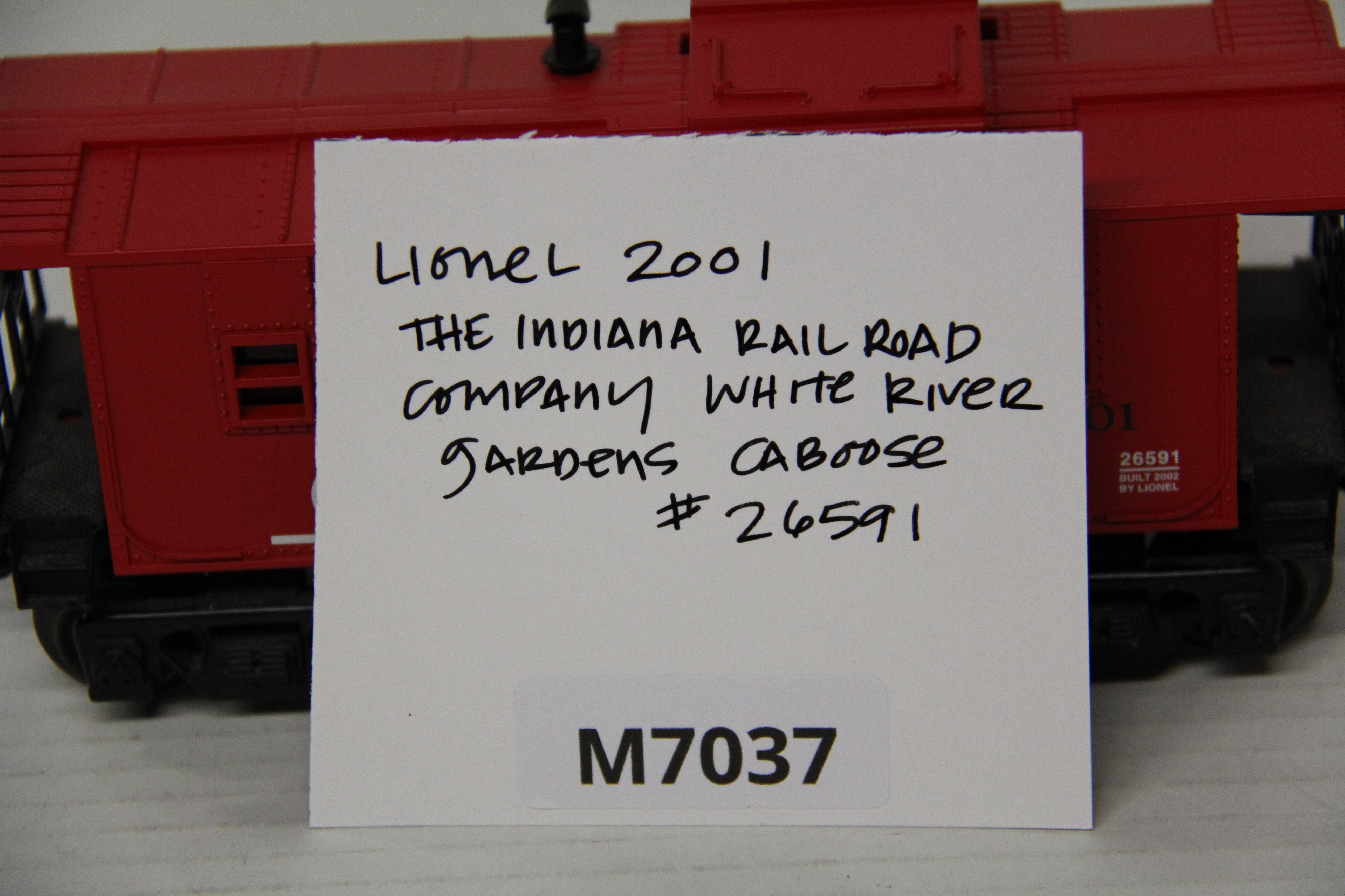 Lionel 2001 The Indiana Rail Road Company White River Gardens Caboose #26591-Second hand-M7037