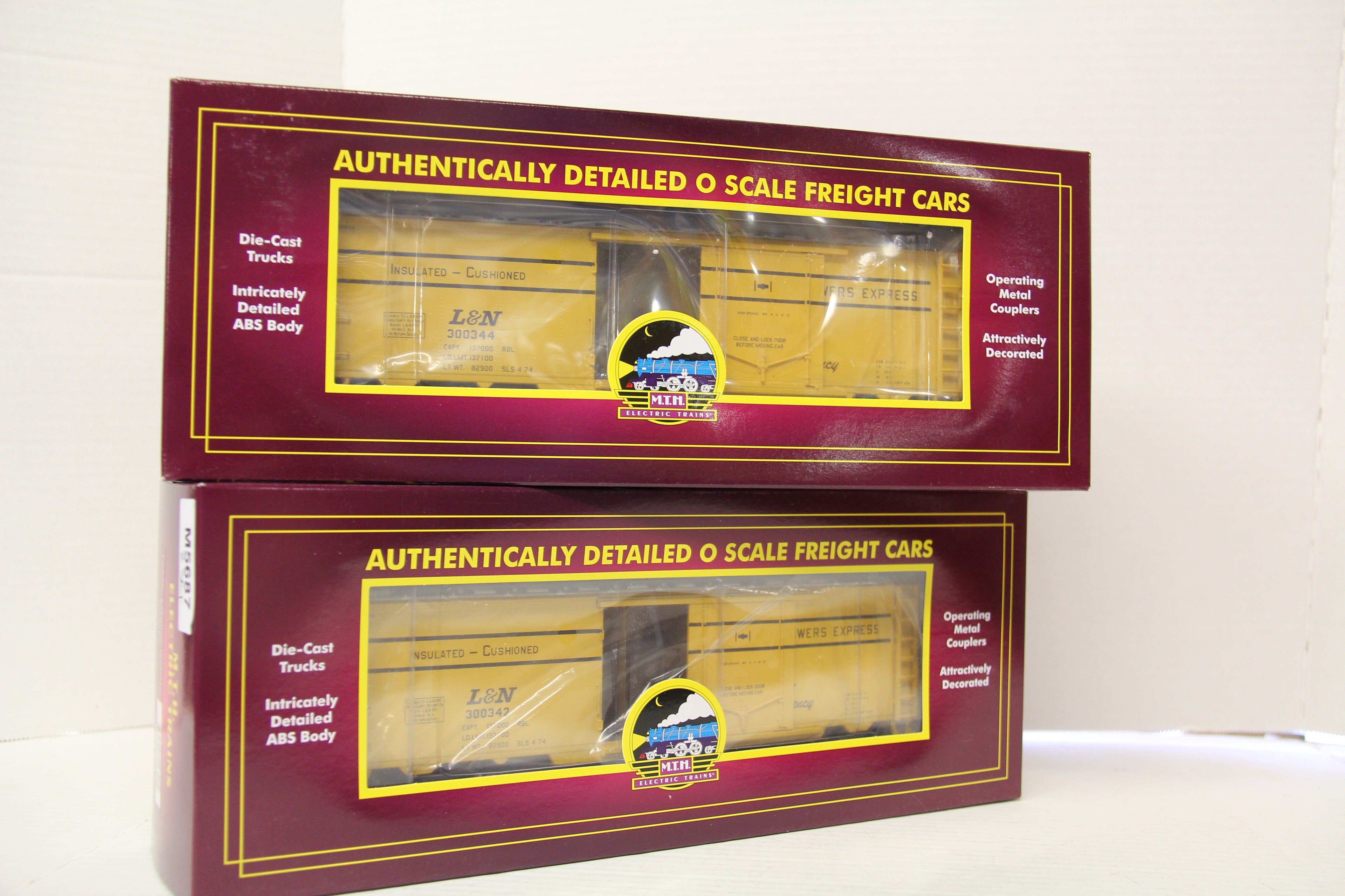 MTH 20-94471 & 20-94472 Louisville & Nashville Reefer Car-2 Car Set-Second hand-M5687