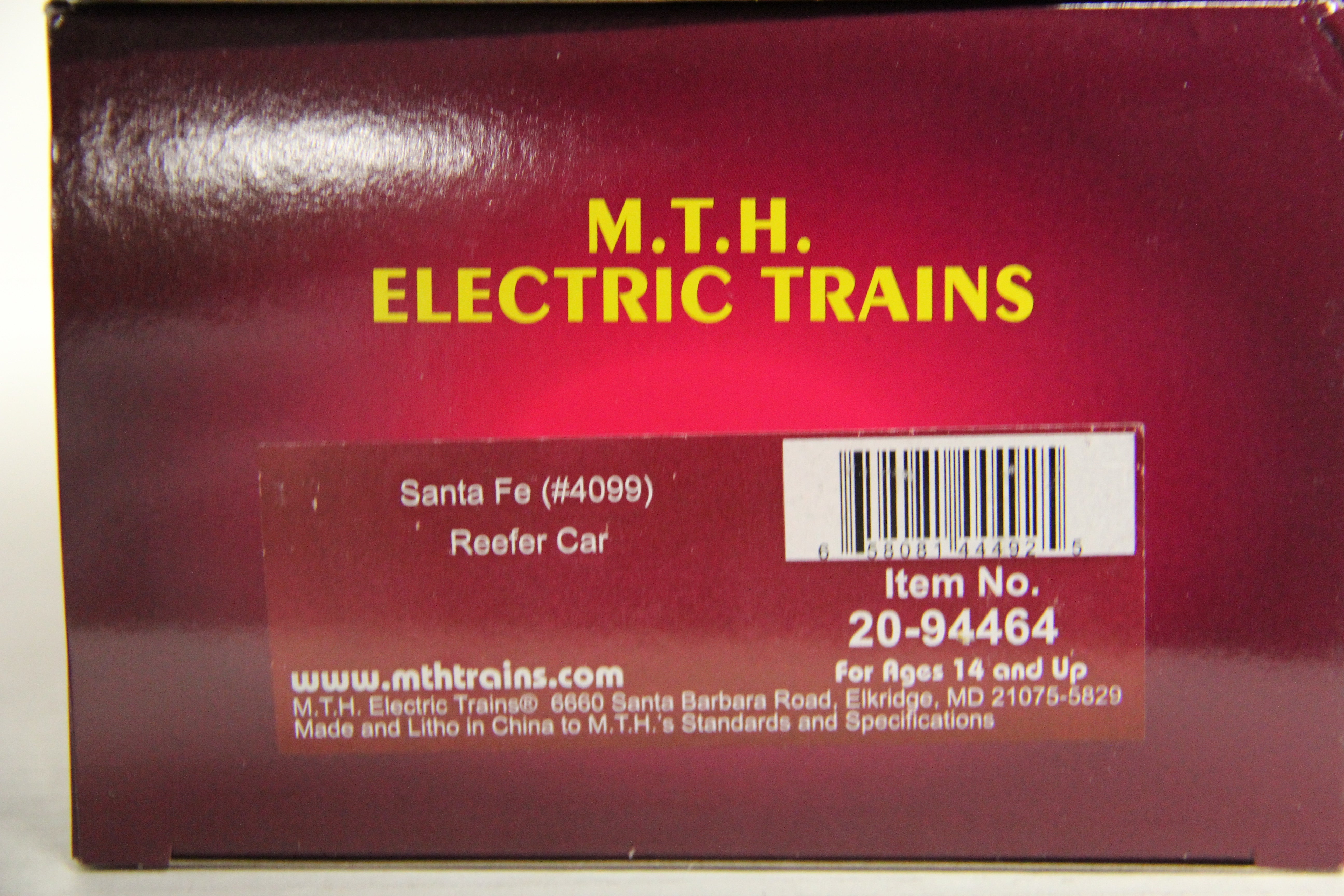 MTH 20-94464 Santa Fe Reefer-2 Car Set-Second hand-M5694