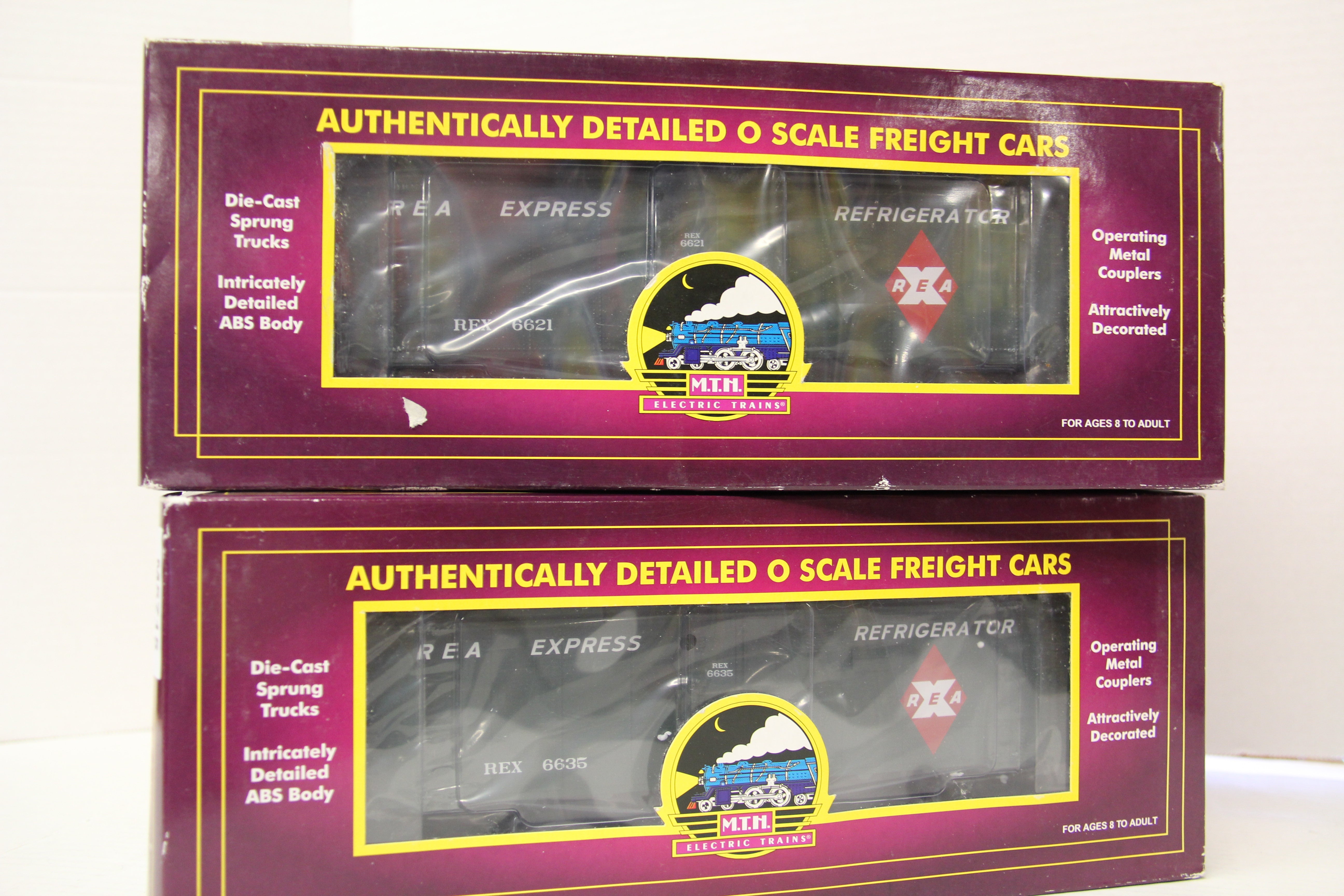 MTH 20-90222 C, G Railway Express Agency 40' Steel Sided Reefer-2 Car Set-Second hand-M5715