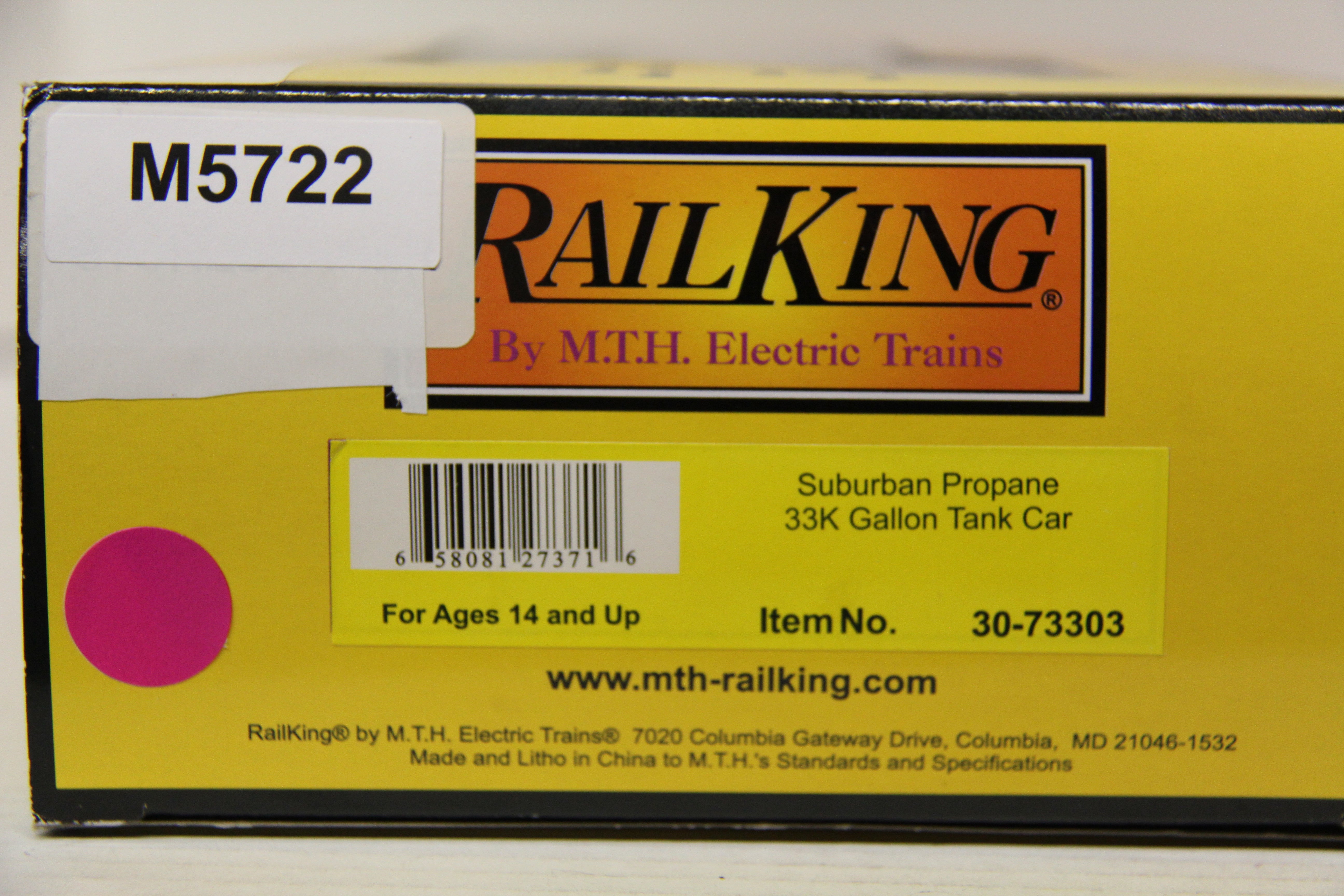 Rail King 30-73303 Suburban Propane 33K Gallon Tank Car-Second hand-M5722