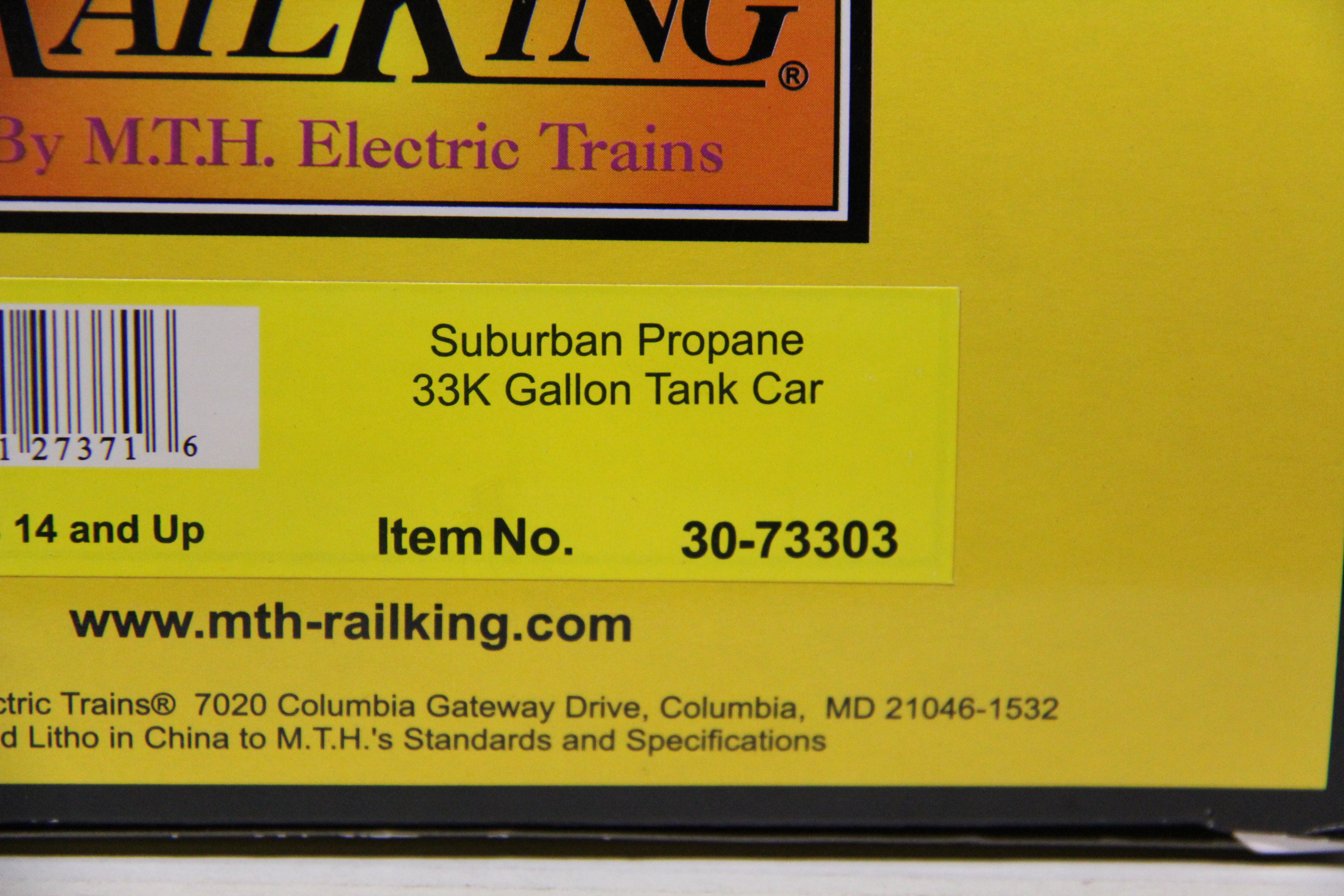 Rail King 30-73303 Suburban Propane 33K Gallon Tank Car-Second hand-M5722