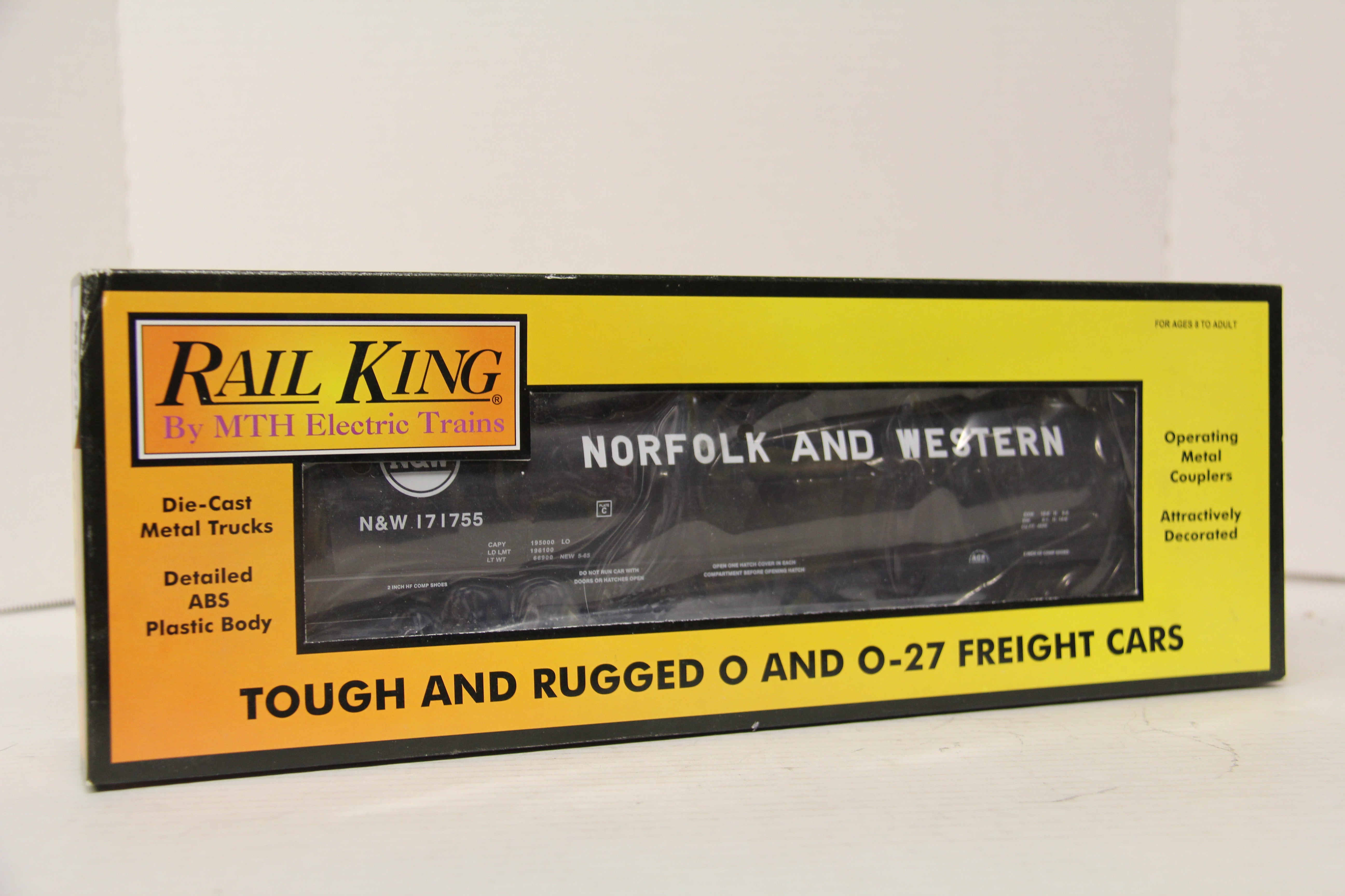 Rail King 30-7599 Norfolk & Western 4 Bay Cylindrical Hopper Car-Second hand-M5728