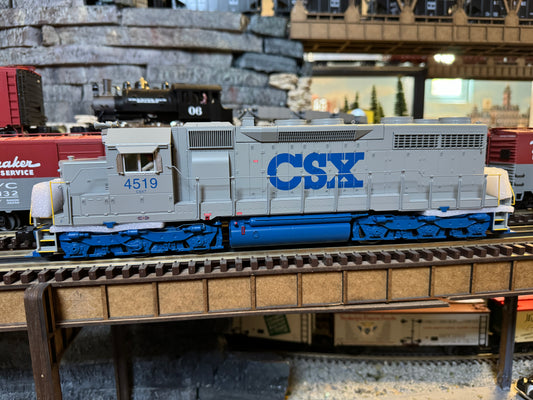 MTH 20-21758-1 - SD-35 Diesel Engine "CSX" #4519 w/ PS3 (Hi-Rail Wheels) - MrMuffin'sTrains