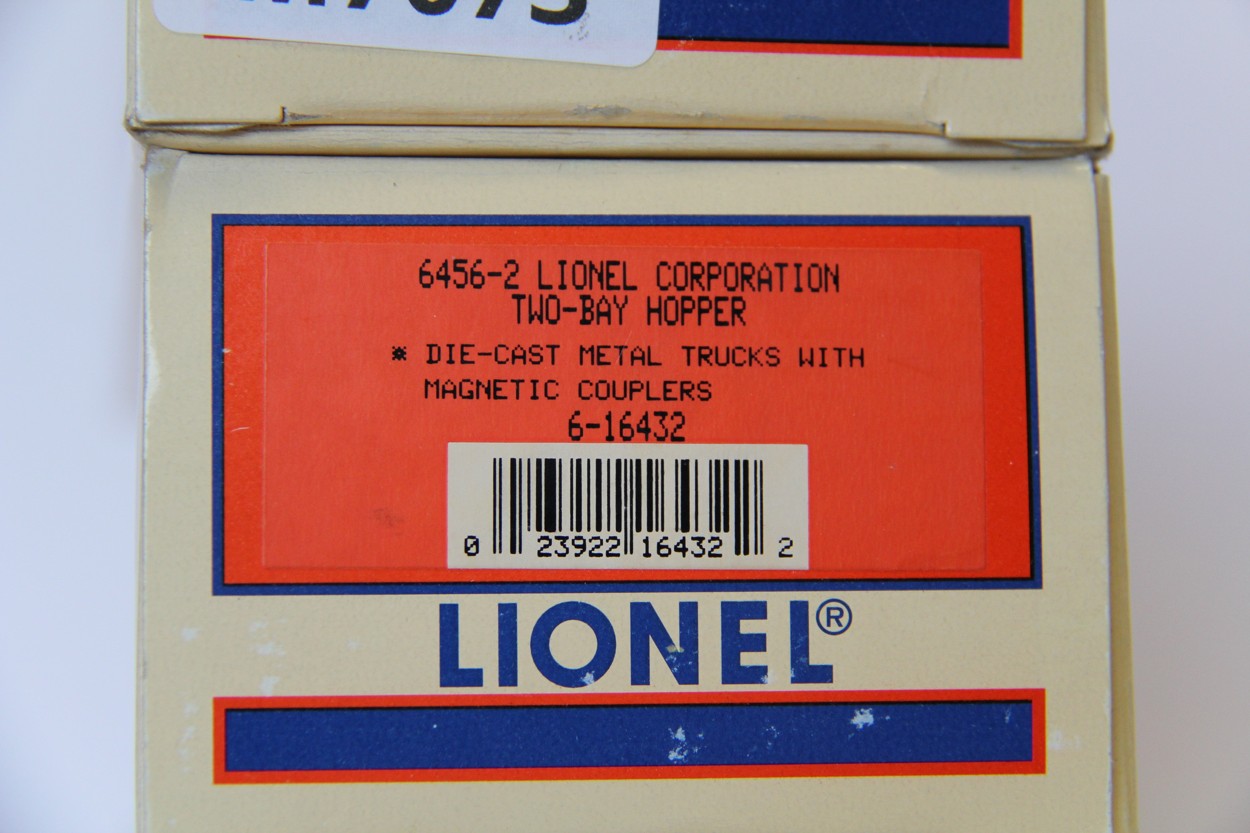 Lionel 6-16431, 32, 33 -6456 3 Lionel Corporation Two Bay Hopper 3 Car Set-Second hand-M7073