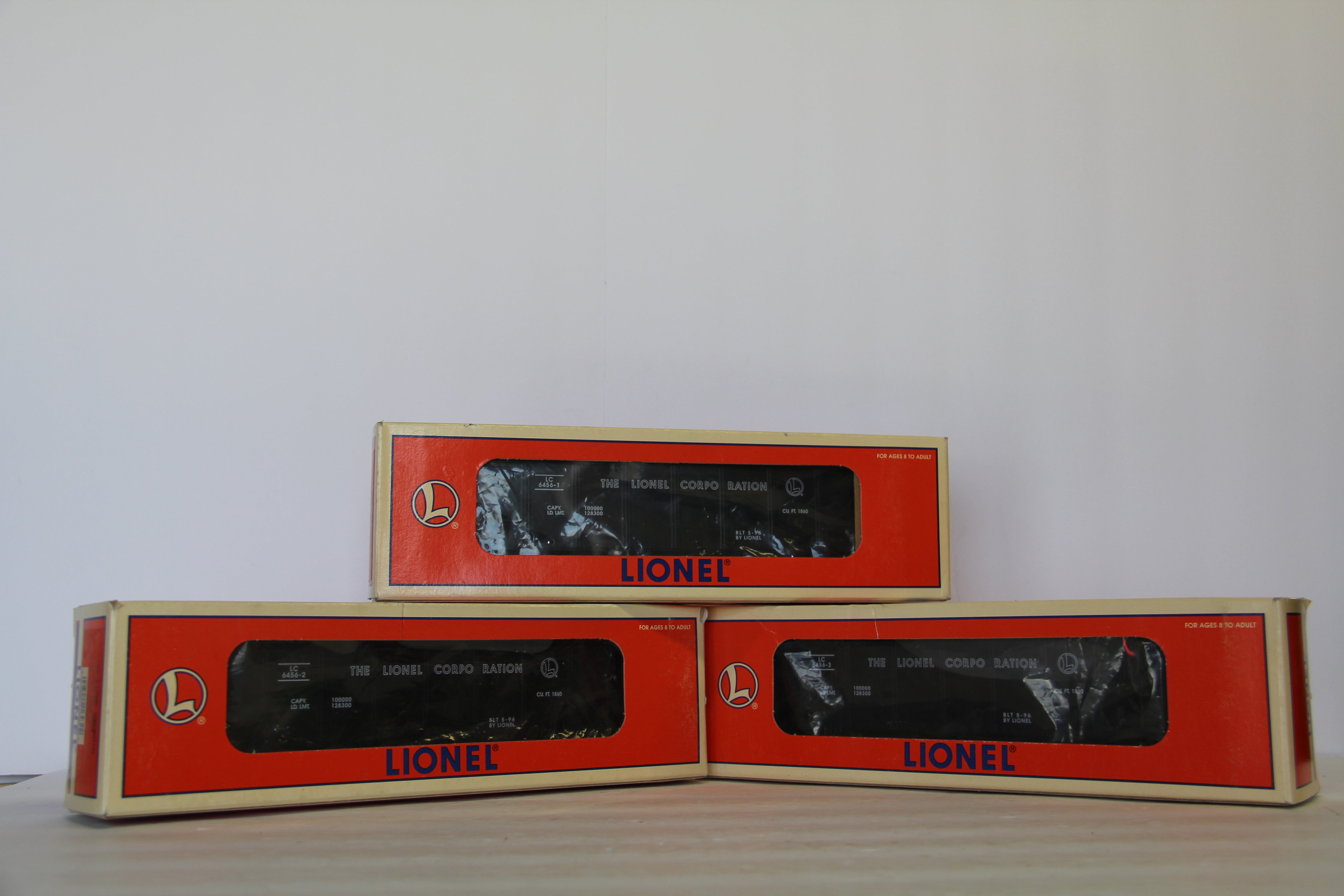 Lionel 6-16431, 32, 33 -6456 3 Lionel Corporation Two Bay Hopper 3 Car Set-Second hand-M7073