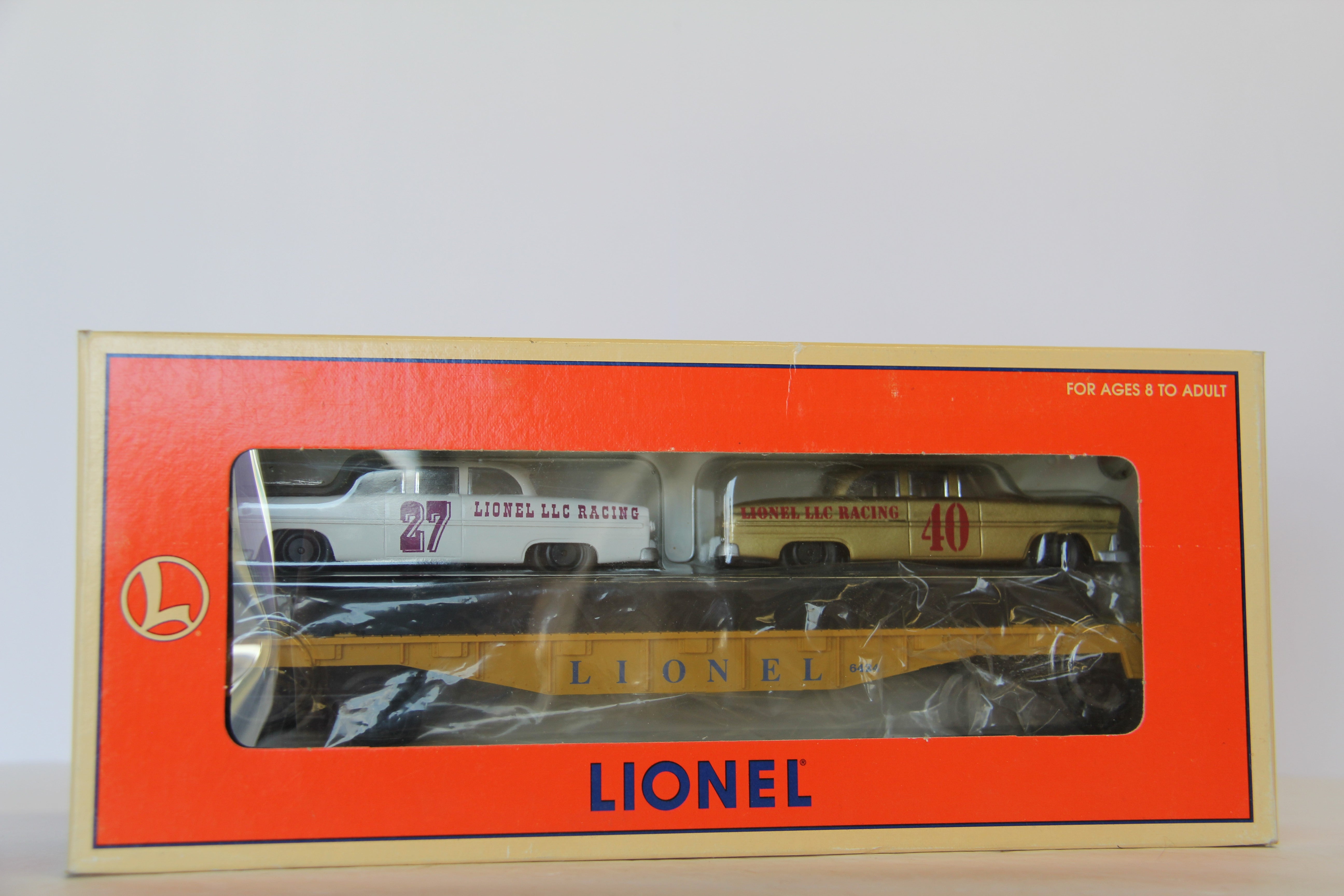 Lionel 6-19423 -6424 Lionel Circle - L Racing Flatcar with Stock Cars-Second hand-M7075