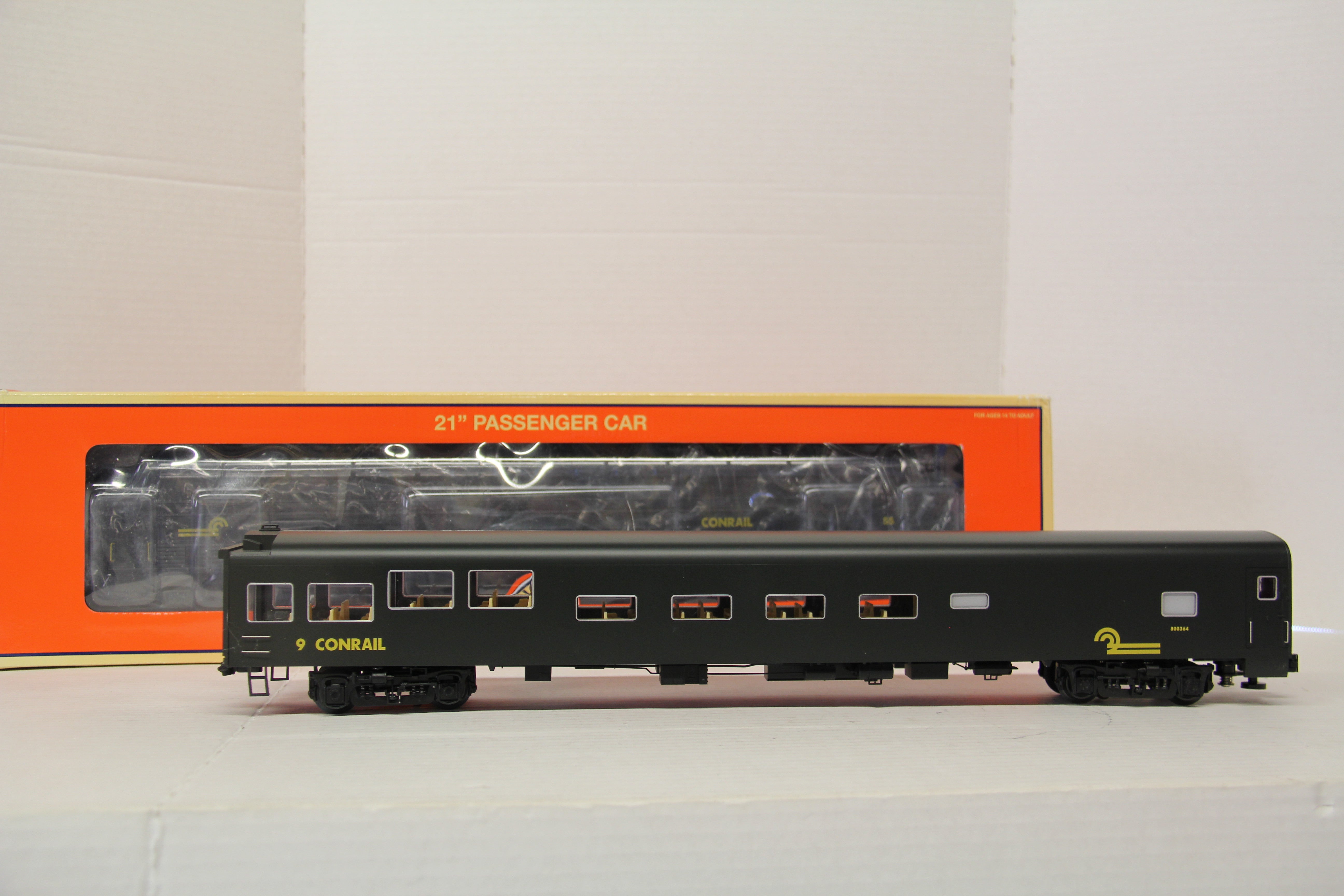 Lionel 6-83604 Conrail OCS Station Sounds 21" Dome Car #55 & 6-84229 Conrail OCS 21" Theatre Car #9-2 Set-Second hand-M5767