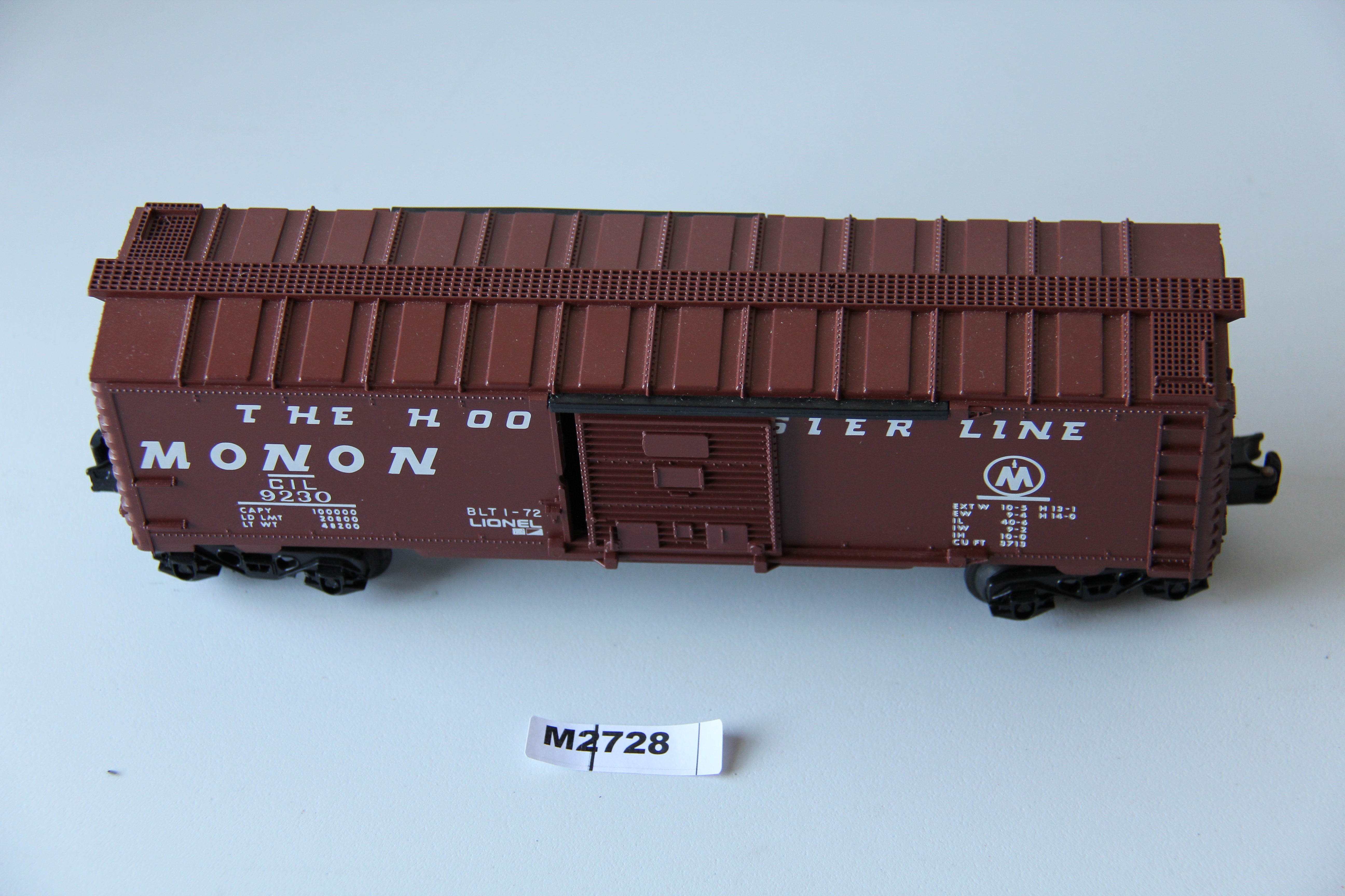 Lionel #9230 Monon Box Car-Second hand-M2728