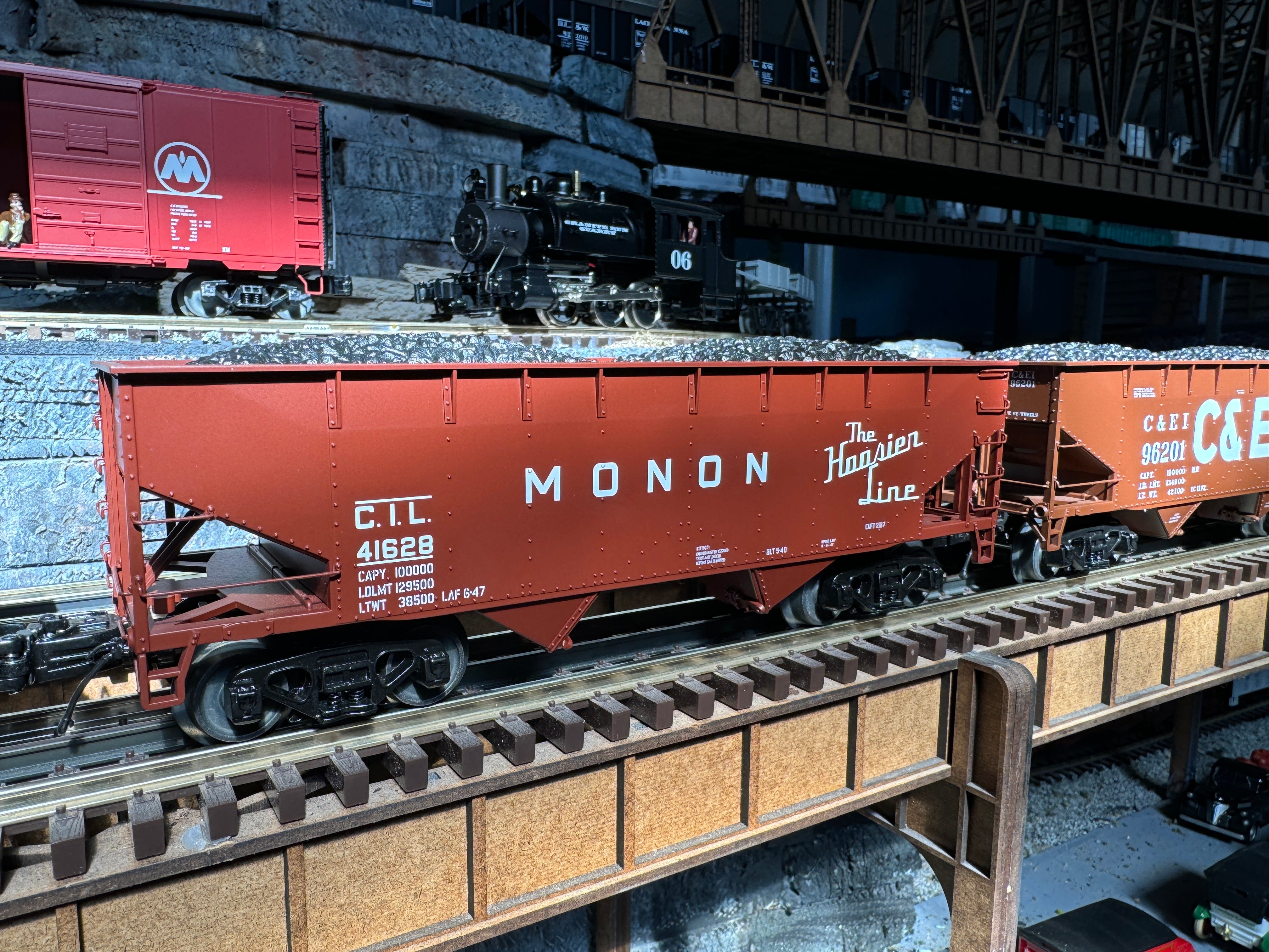 Atlas O 3001491S - Premier - 2-Bay Offset Hopper Car "Monon" - Custom Run for MrMuffin'sTrains