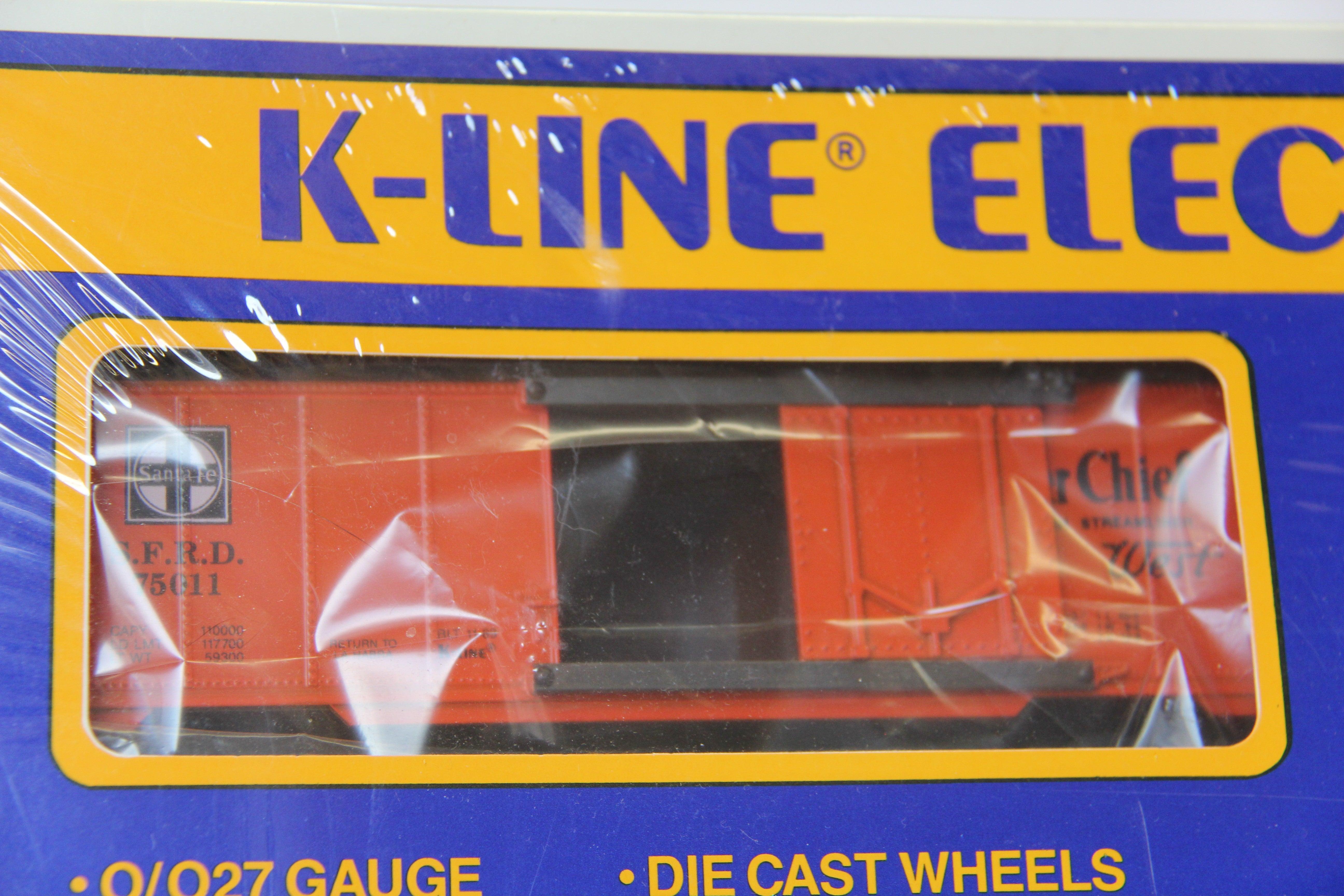 K Line Santa Fe Superchief 4-PAC Boxcars-Second hand-M7082