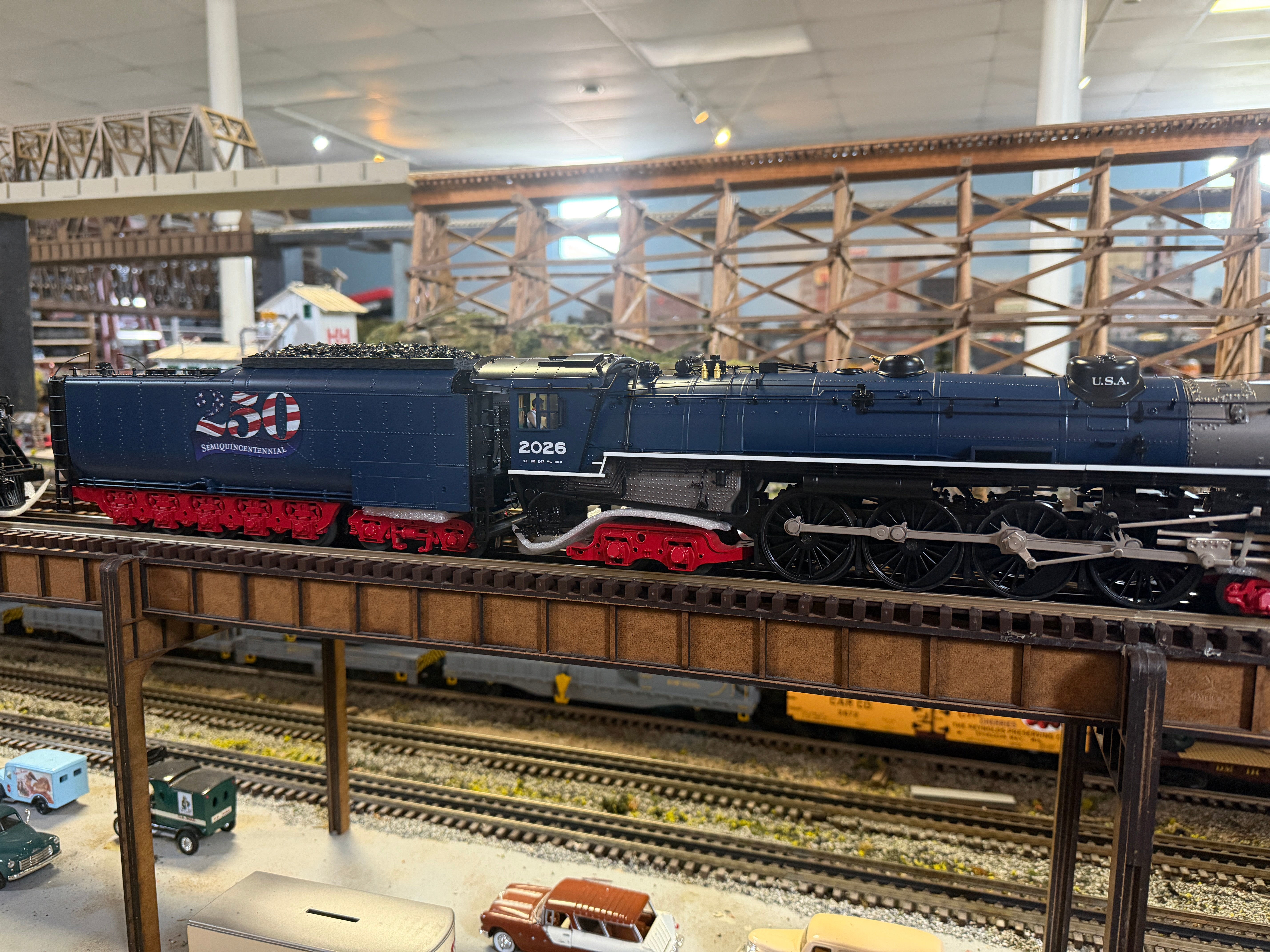 MTH 20-30128-1 - Premier - 4-8-4 Steam Locomotive - Coal - "U.S. America’s 250th" #2026 w/ PS3