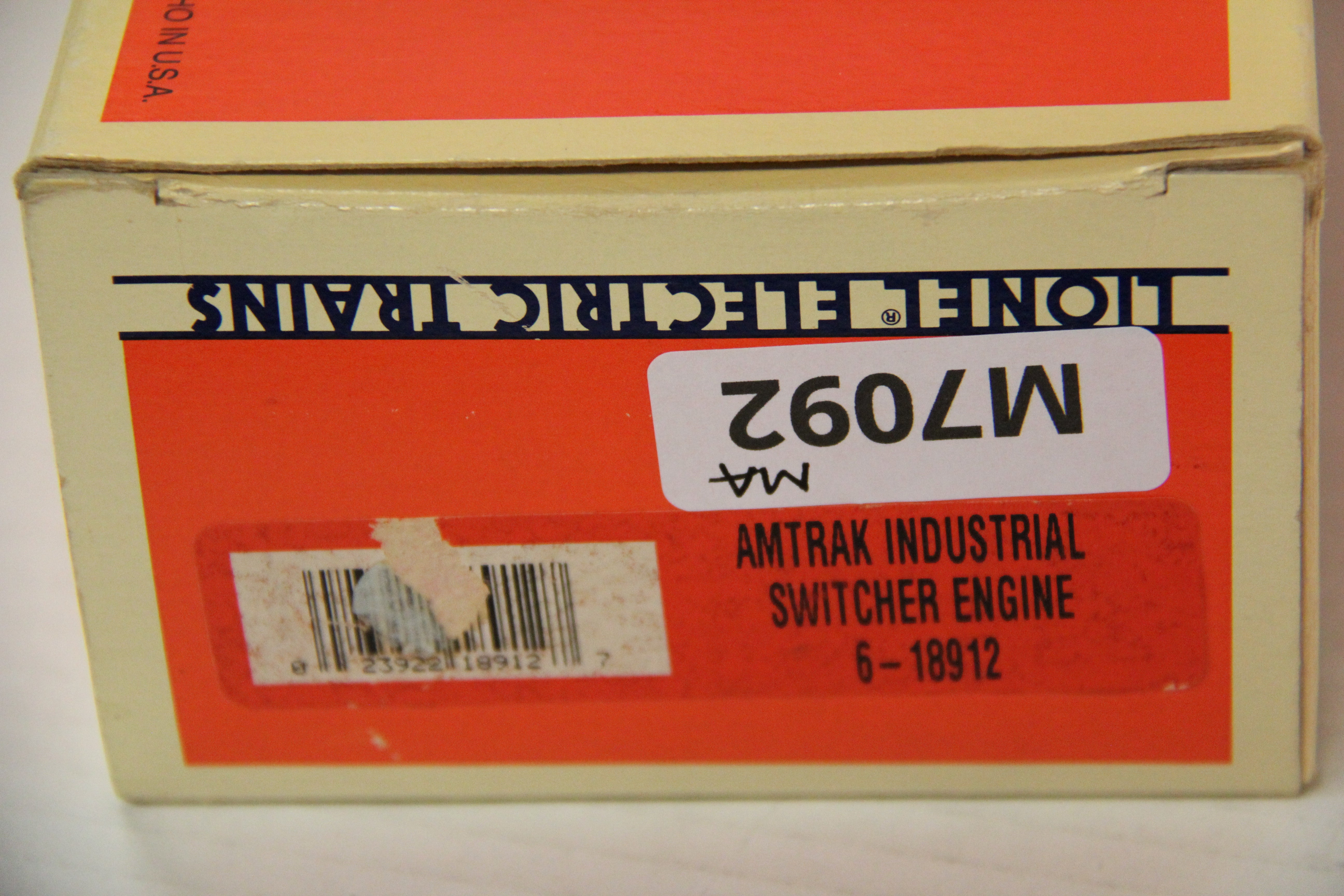 Lionel 6-18912 Amtrak Industrial Switcher Engine-Second hand-M7092