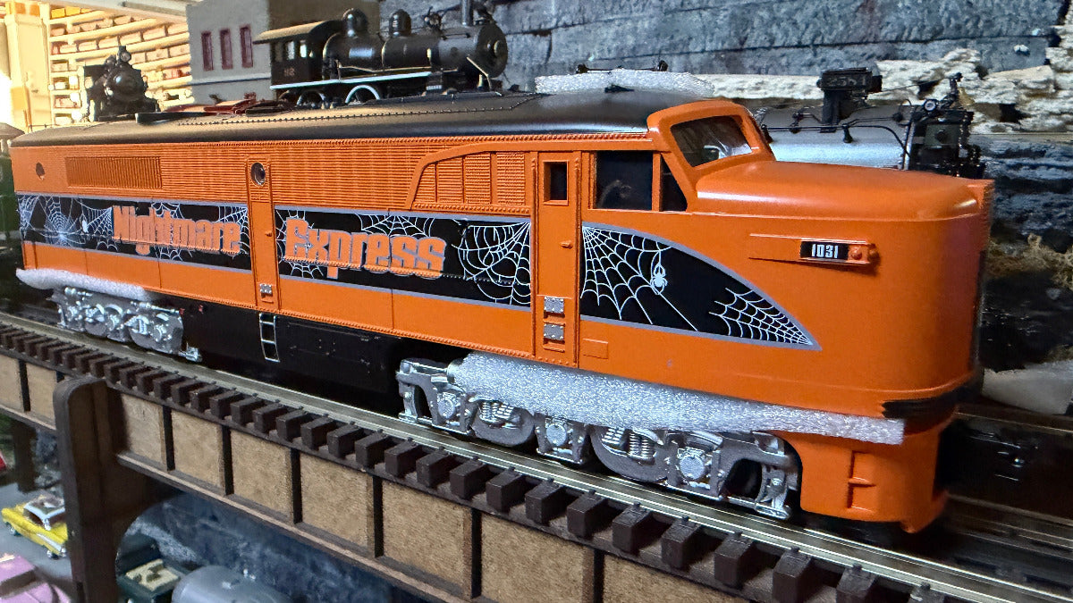 MTH 30-21386-1 - RailKing - Alco PA A-Unit Diesel Engine "Halloween" #1031 w/ PS3