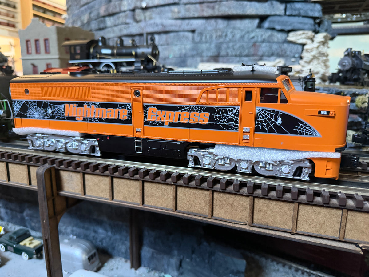 MTH 30-21386-1 - RailKing - Alco PA A-Unit Diesel Engine "Halloween" #1031 w/ PS3