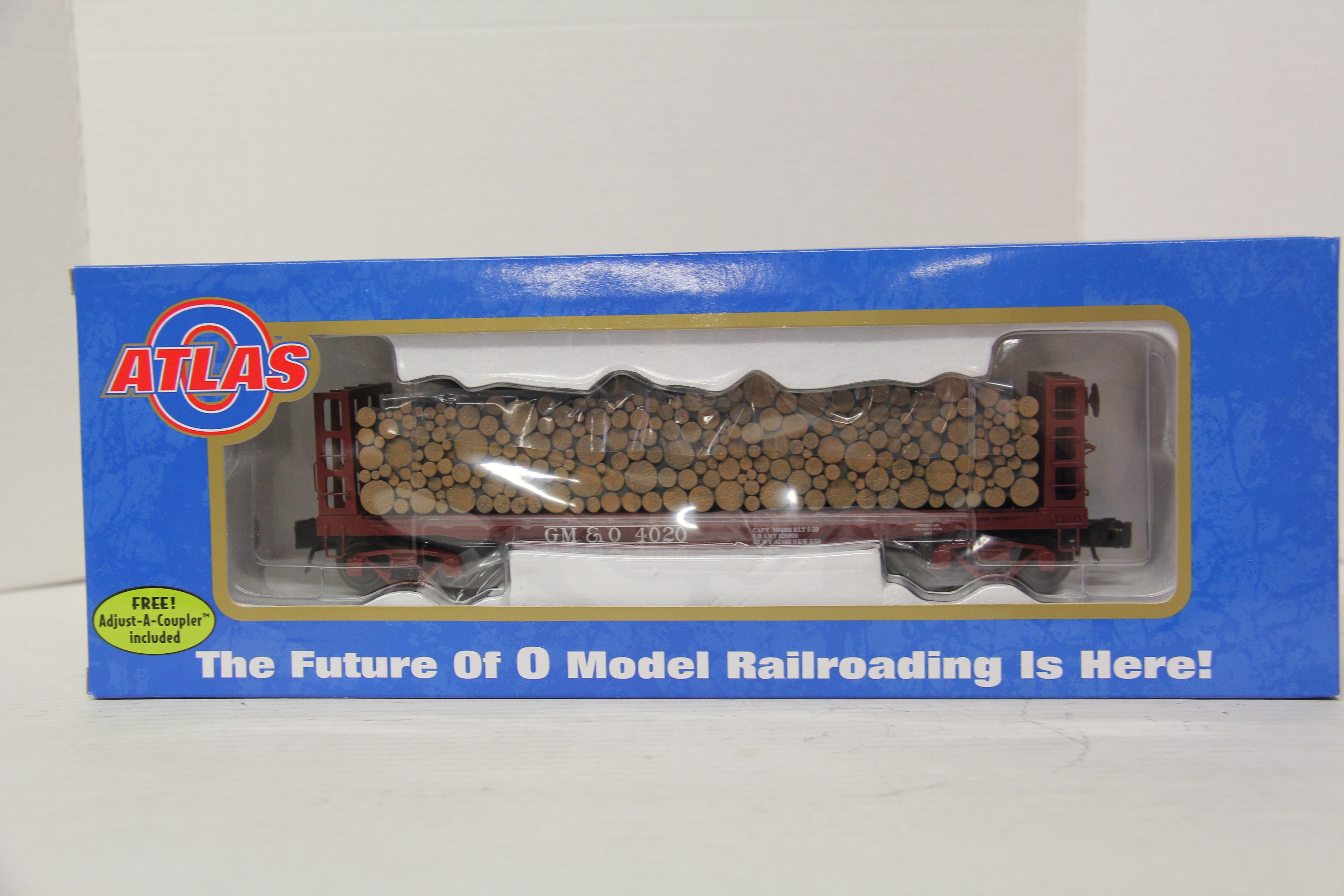 Atlas #6284-3 Gulf Mobile & Ohio Pulpwood Flat Car #4020-Second hand-M5818